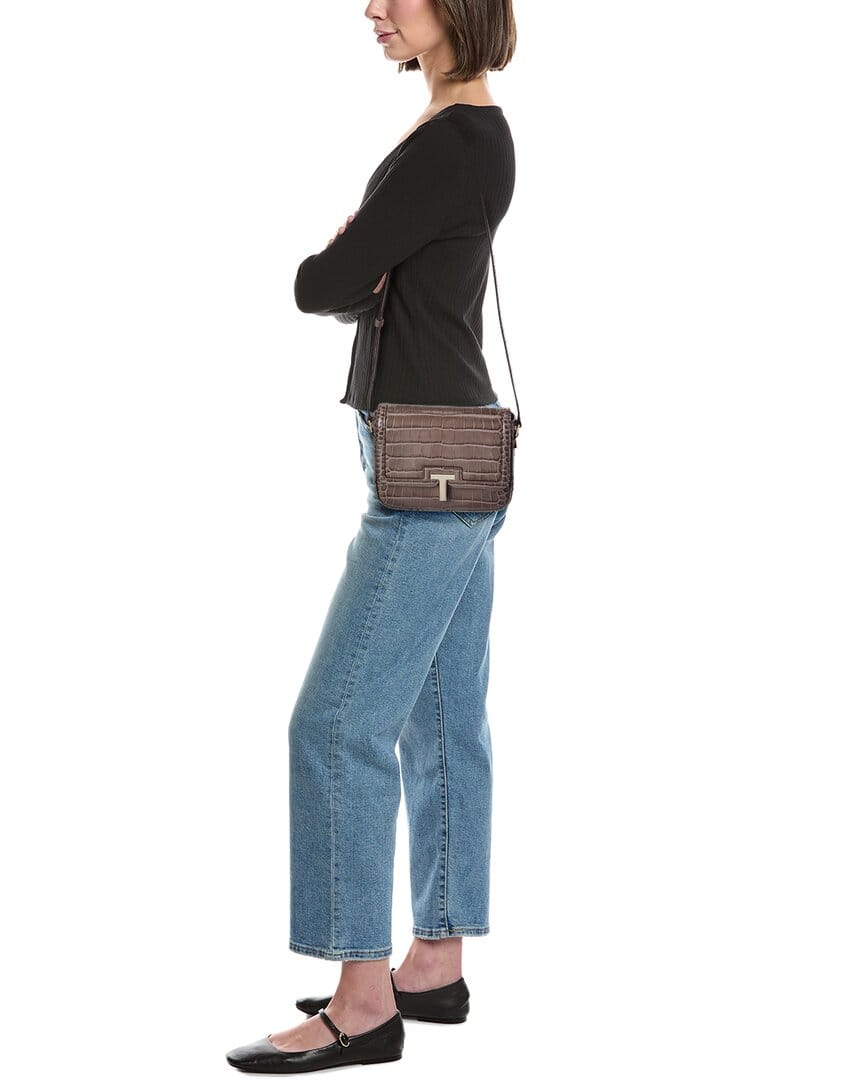 Tom Ford Croc - Embossed Leather Shoulder Bag