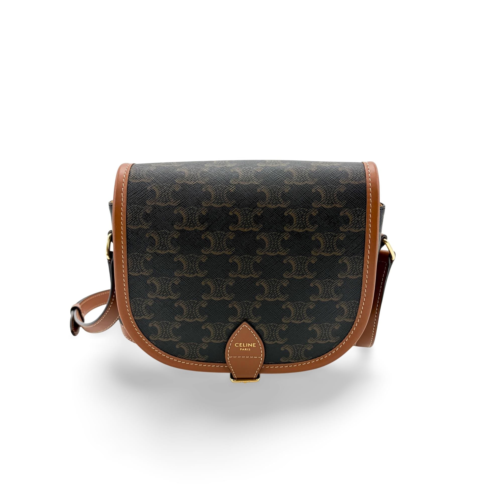Celine Medium Folco Bag in Triomphe Canvas and Calfskin Tan dq6iscqgc4 AKC0850