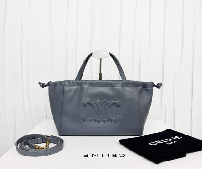 Celine blue Cabas drawstring shopping basket, 22.5 (new standard). 20706692