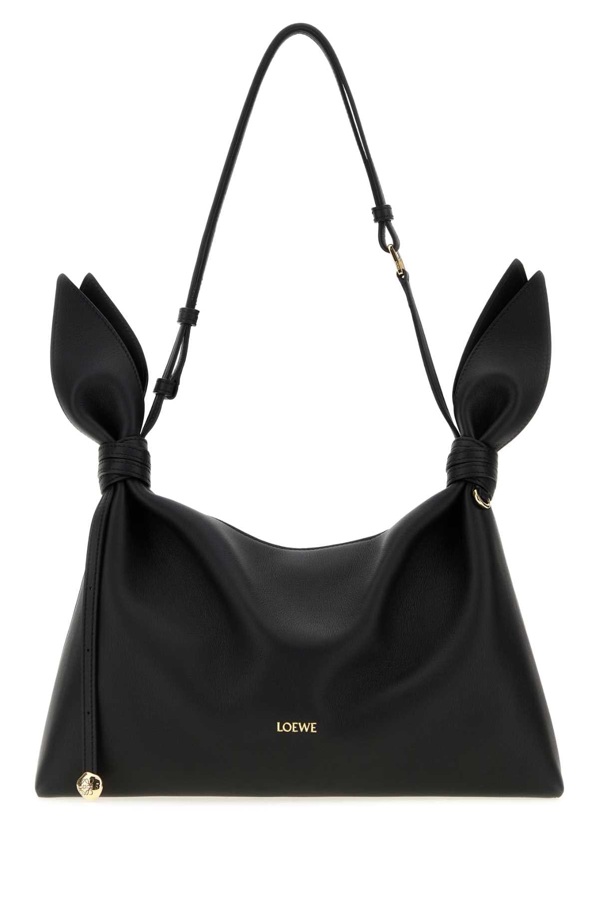 Loewe Women Black Leather Medium Scarf Shoulder Bag