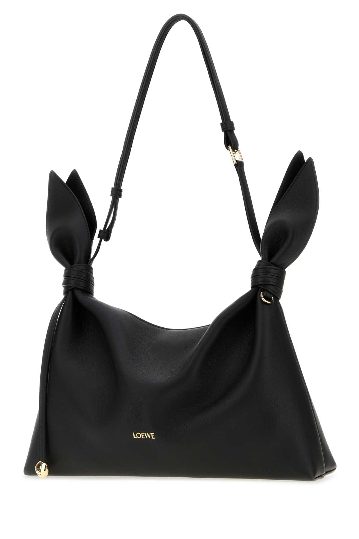 Loewe Women Black Leather Medium Scarf Shoulder Bag