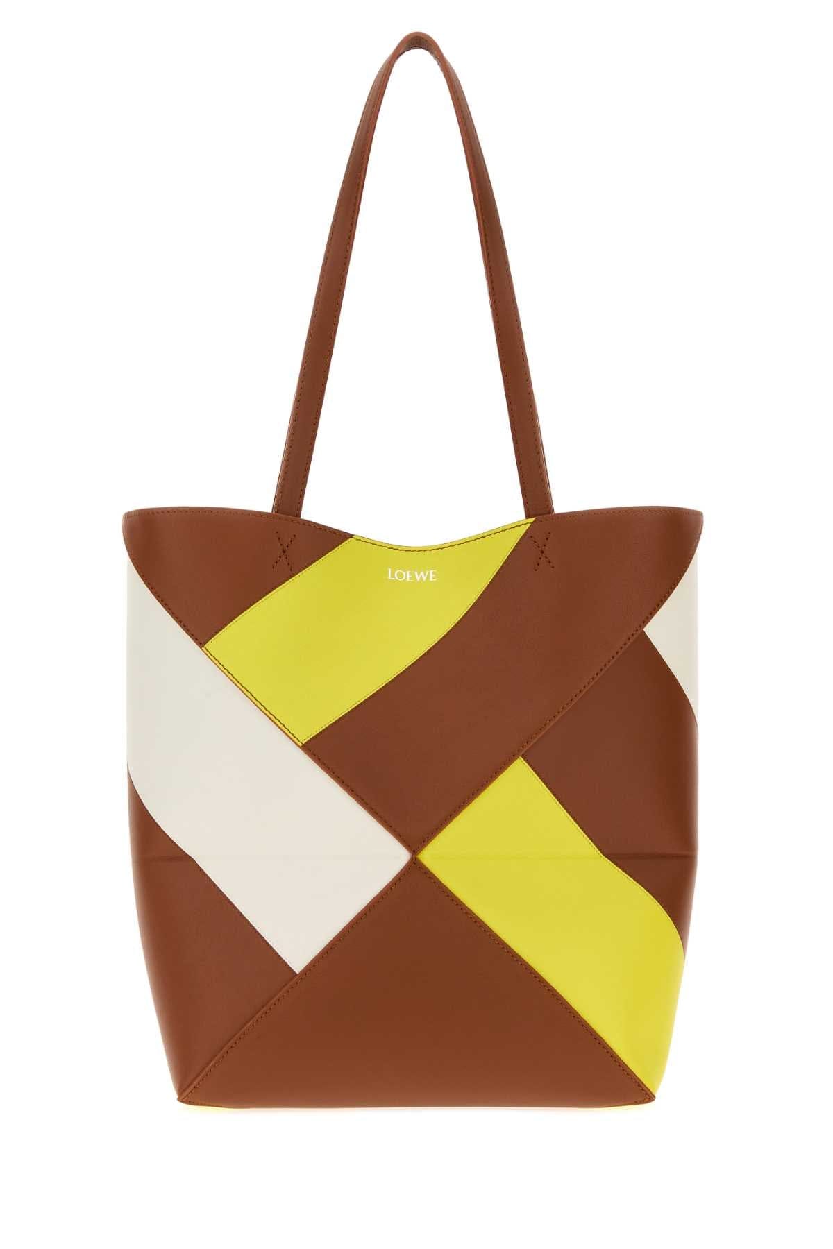 Loewe Women Multicolor Leather Puzzle Fold Shopping Bag