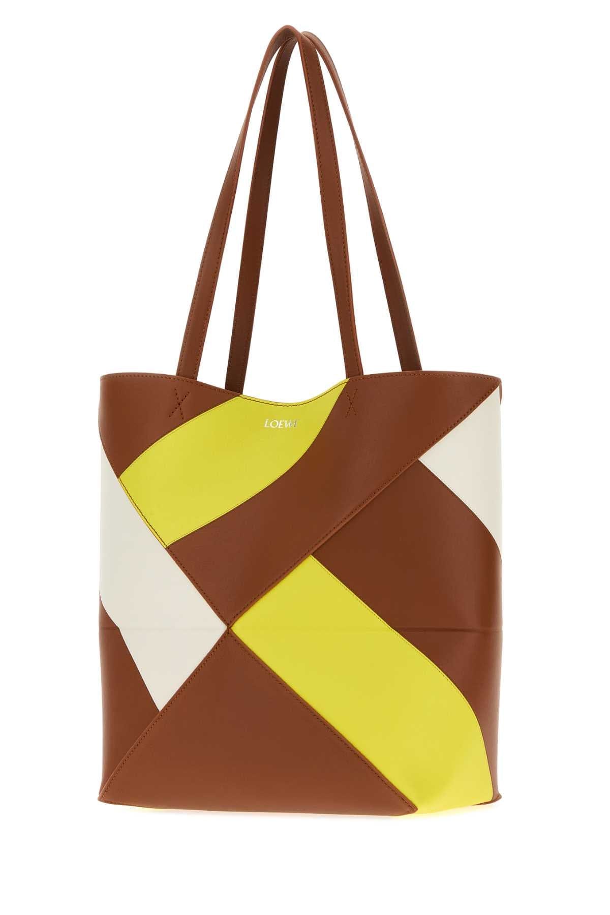Loewe Women Multicolor Leather Puzzle Fold Shopping Bag