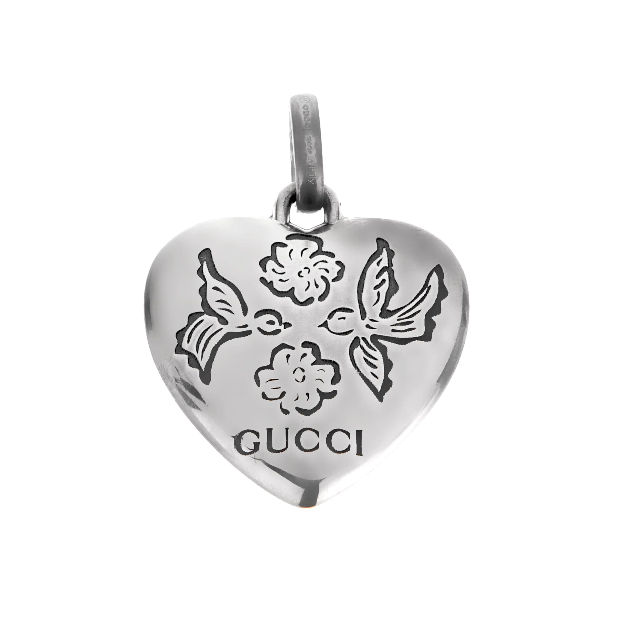 Gucci Sterling Silver Heart Pendant – Blind for Love