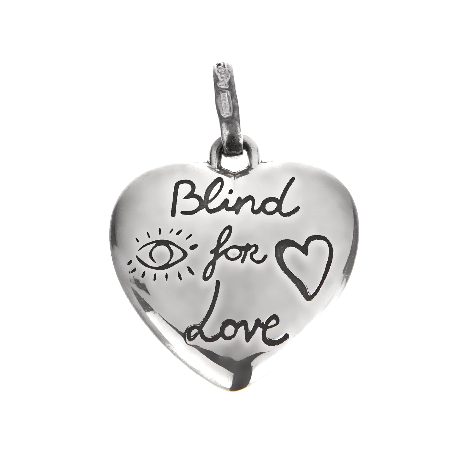 Gucci Sterling Silver Heart Pendant – Blind for Love