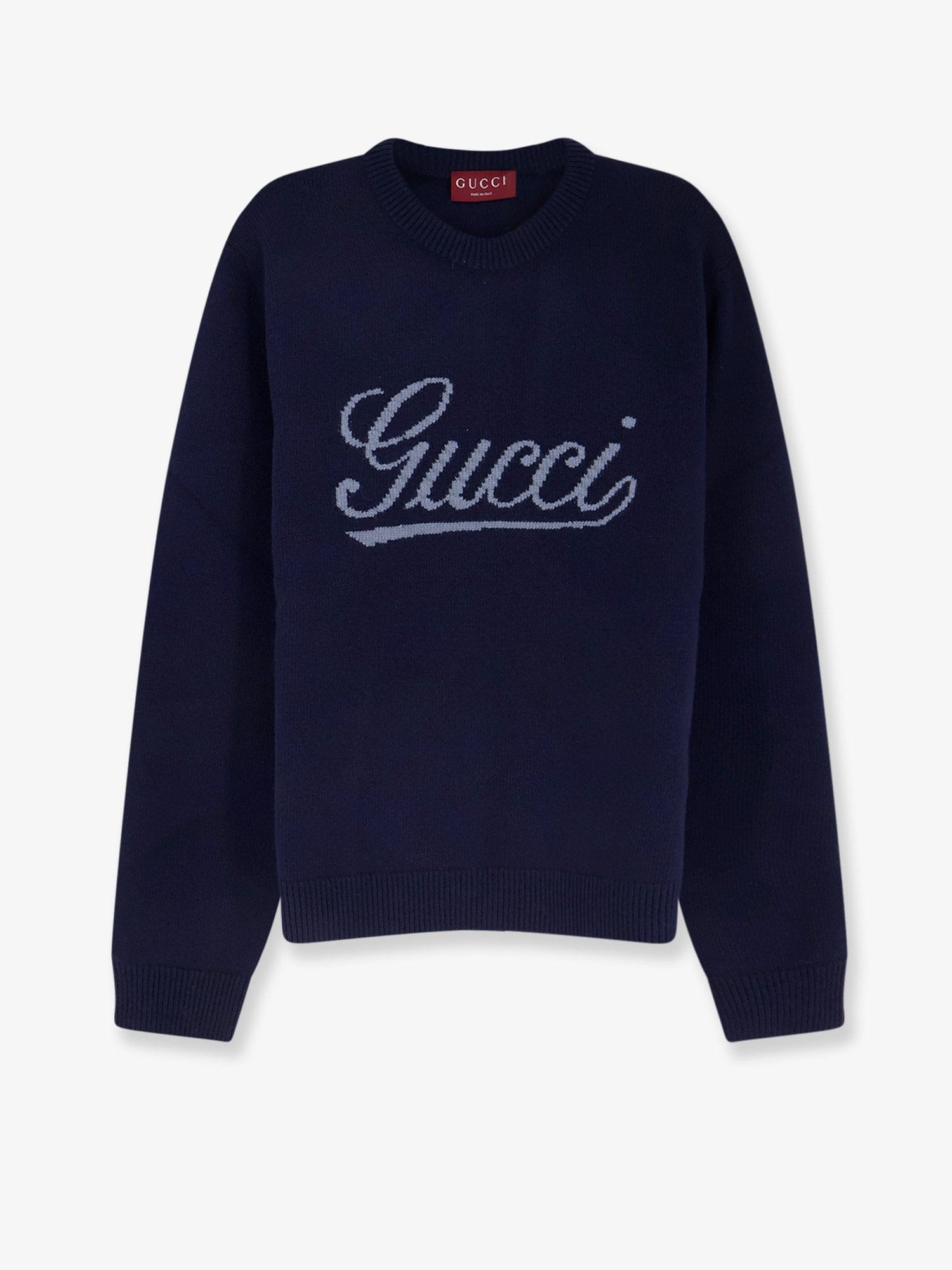 Gucci Wool sweater with frontal embroidered logo