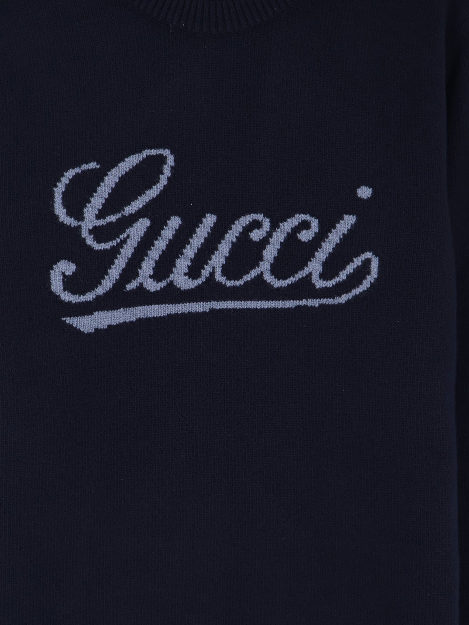 Gucci Wool sweater with frontal embroidered logo