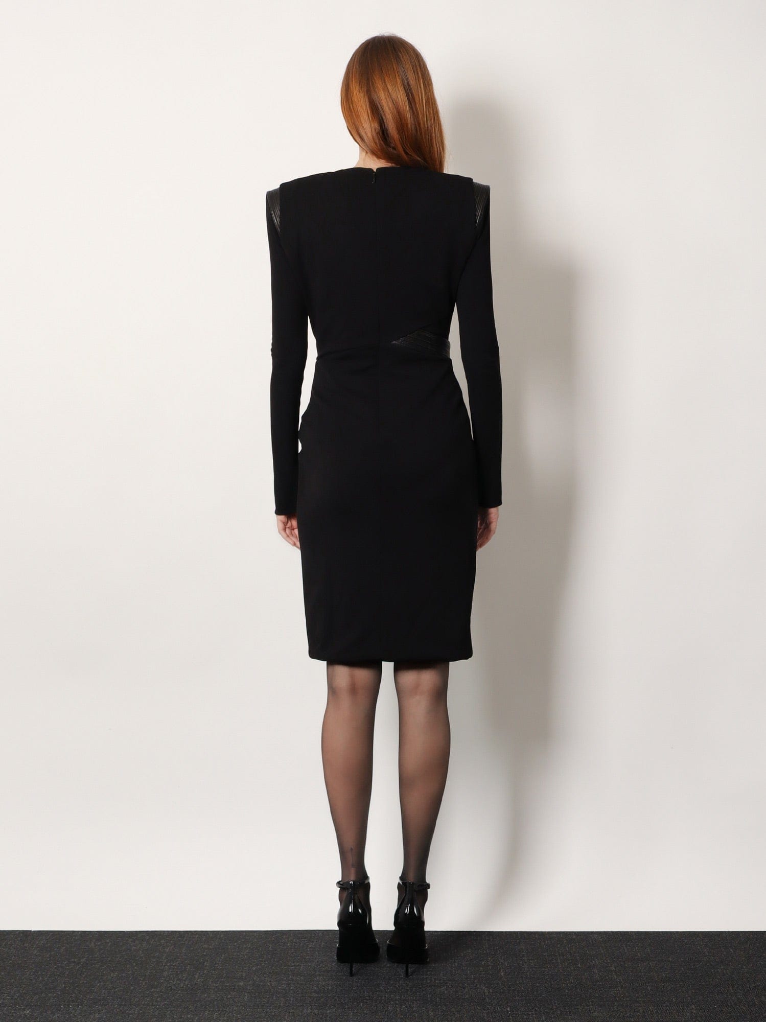 Versace Crepe mini dress with V - neckline