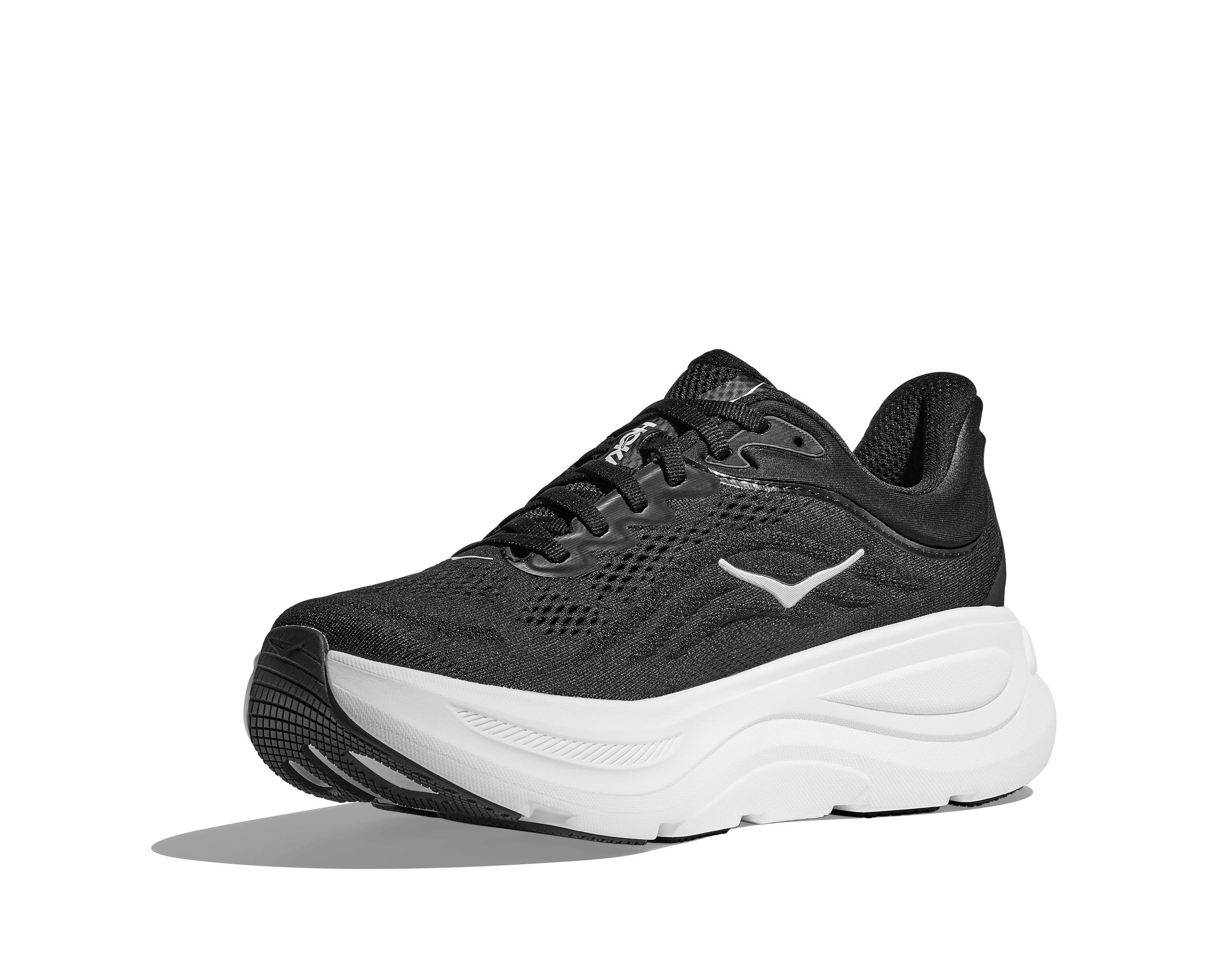 Hoka Bondi 9 Mens Shoes Color: Black/White Style: 1162011 - BWHT