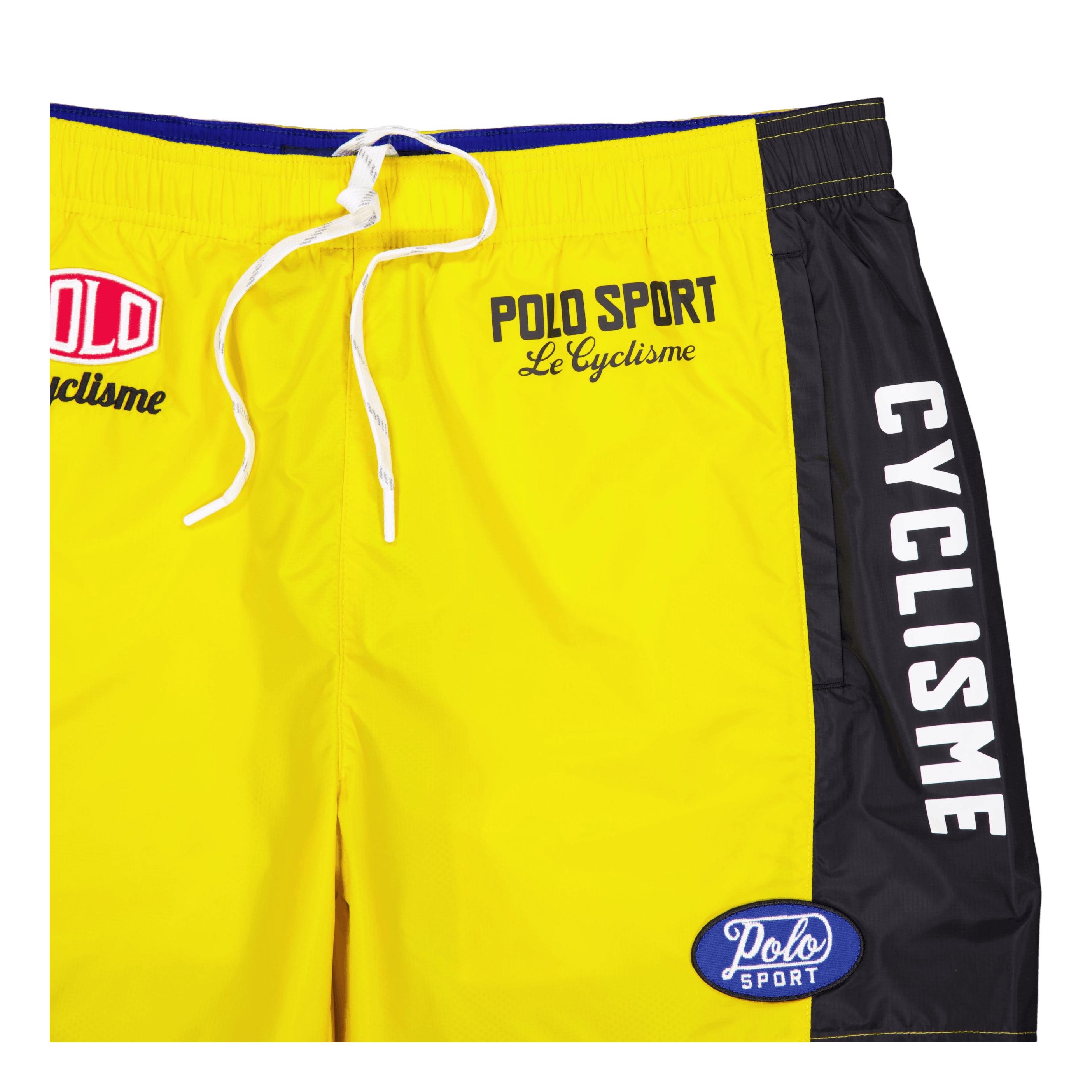 Polo Ralph Lauren 5.25 - Inch Polo Sport Short Canary Yllw/Whte/Polo Blck
