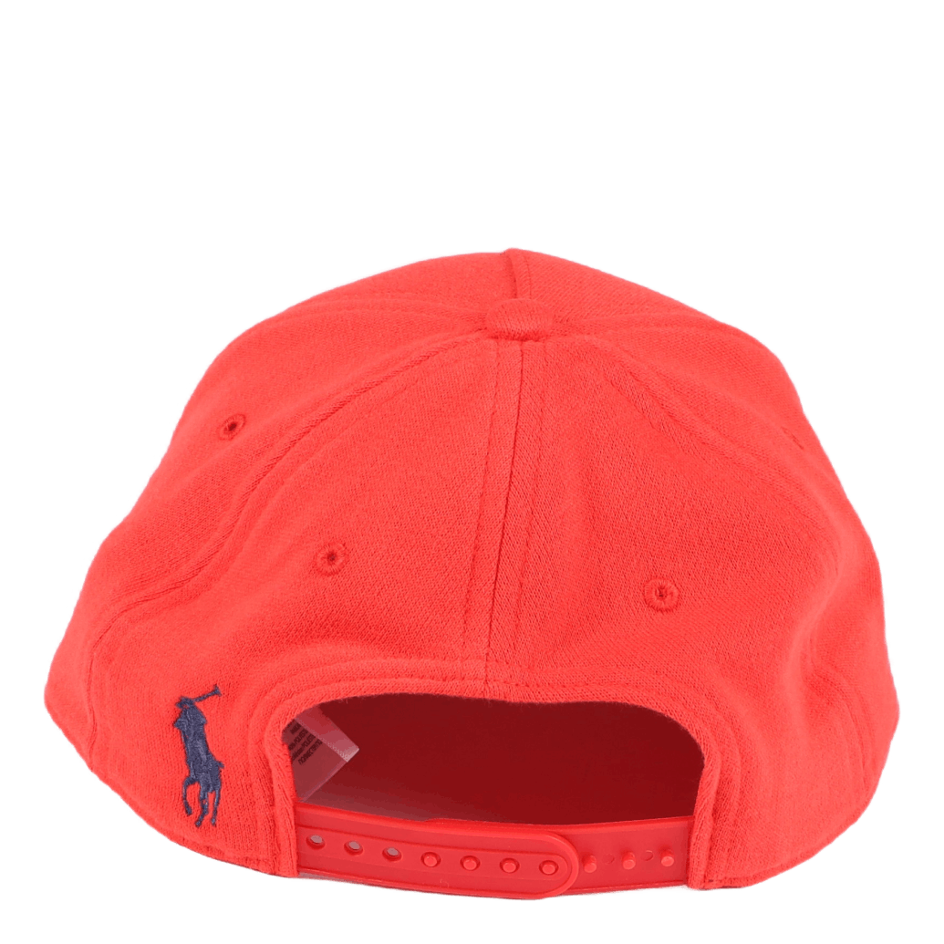 Polo Ralph Lauren Logo Fleece Ball Cap Tomato