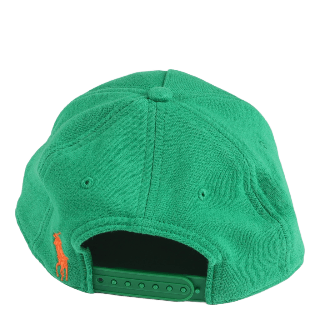 Polo Ralph Lauren Logo Fleece Ball Cap Cruise Green