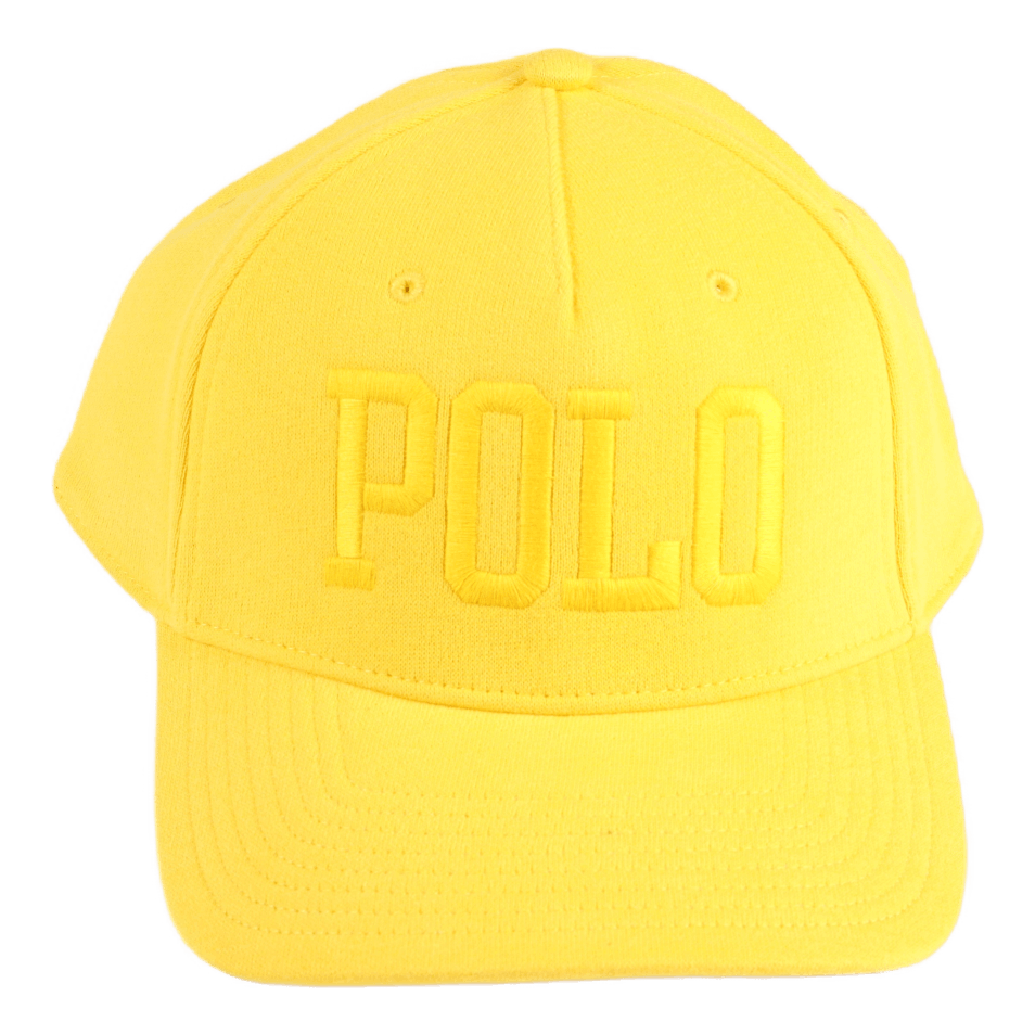 Polo Ralph Lauren Logo Fleece Ball Cap Yellow Fin