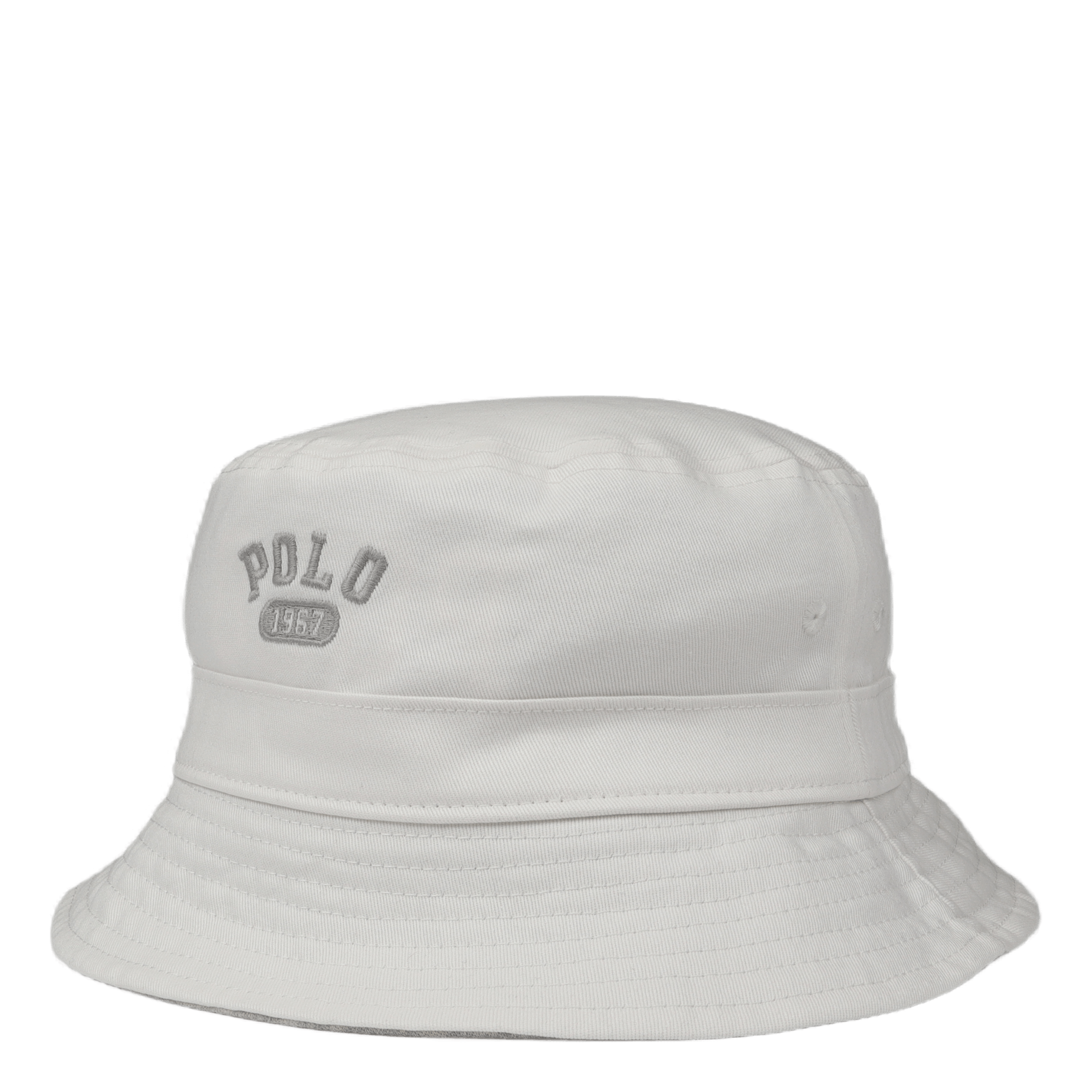 Polo Ralph Lauren Reversible Fleece & Twill Bucket Hat Lght Sprt Hthr/Deckwash White