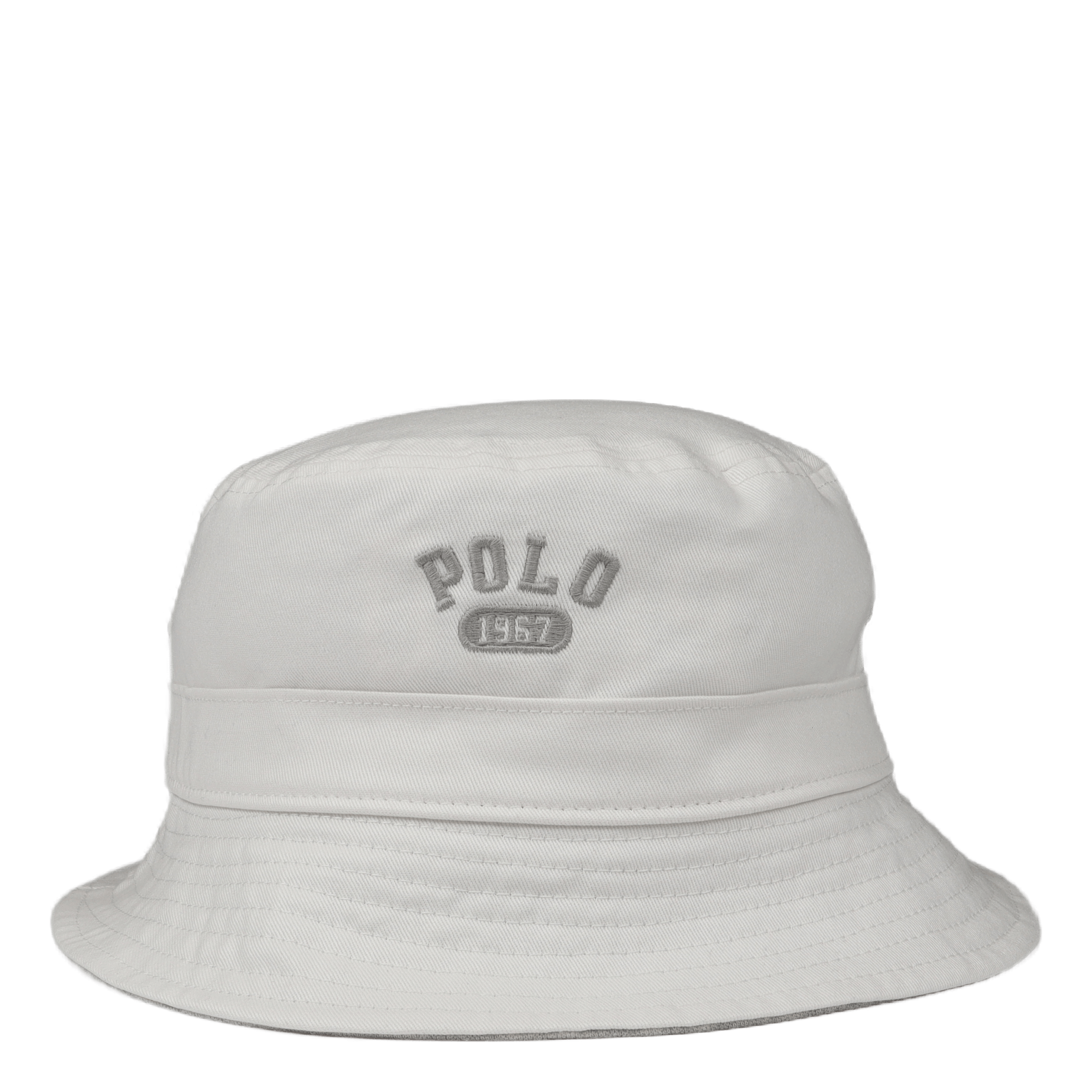 Polo Ralph Lauren Reversible Fleece & Twill Bucket Hat Lght Sprt Hthr/Deckwash White