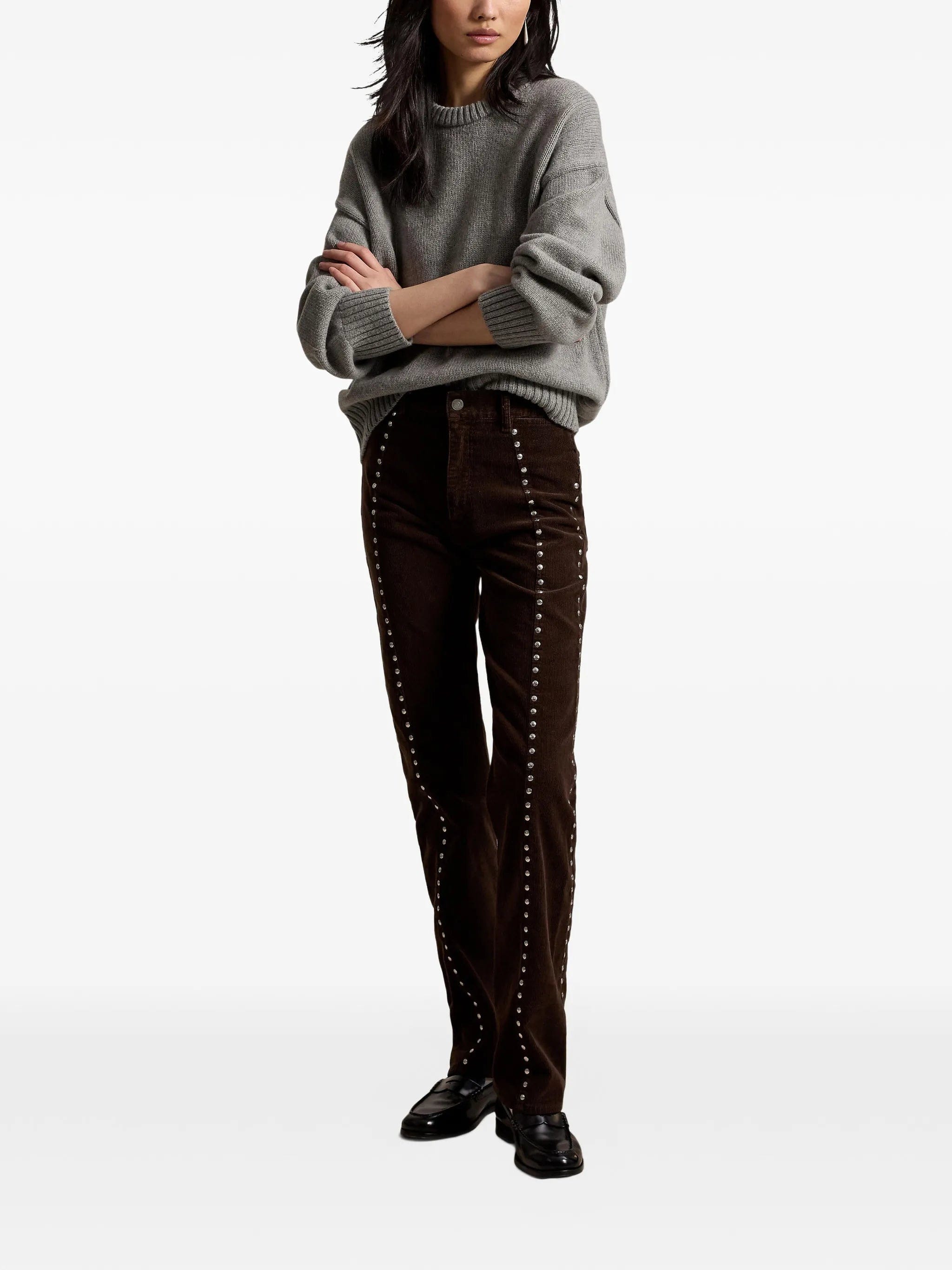Polo Ralph Lauren stud - embellished corduroy trousers