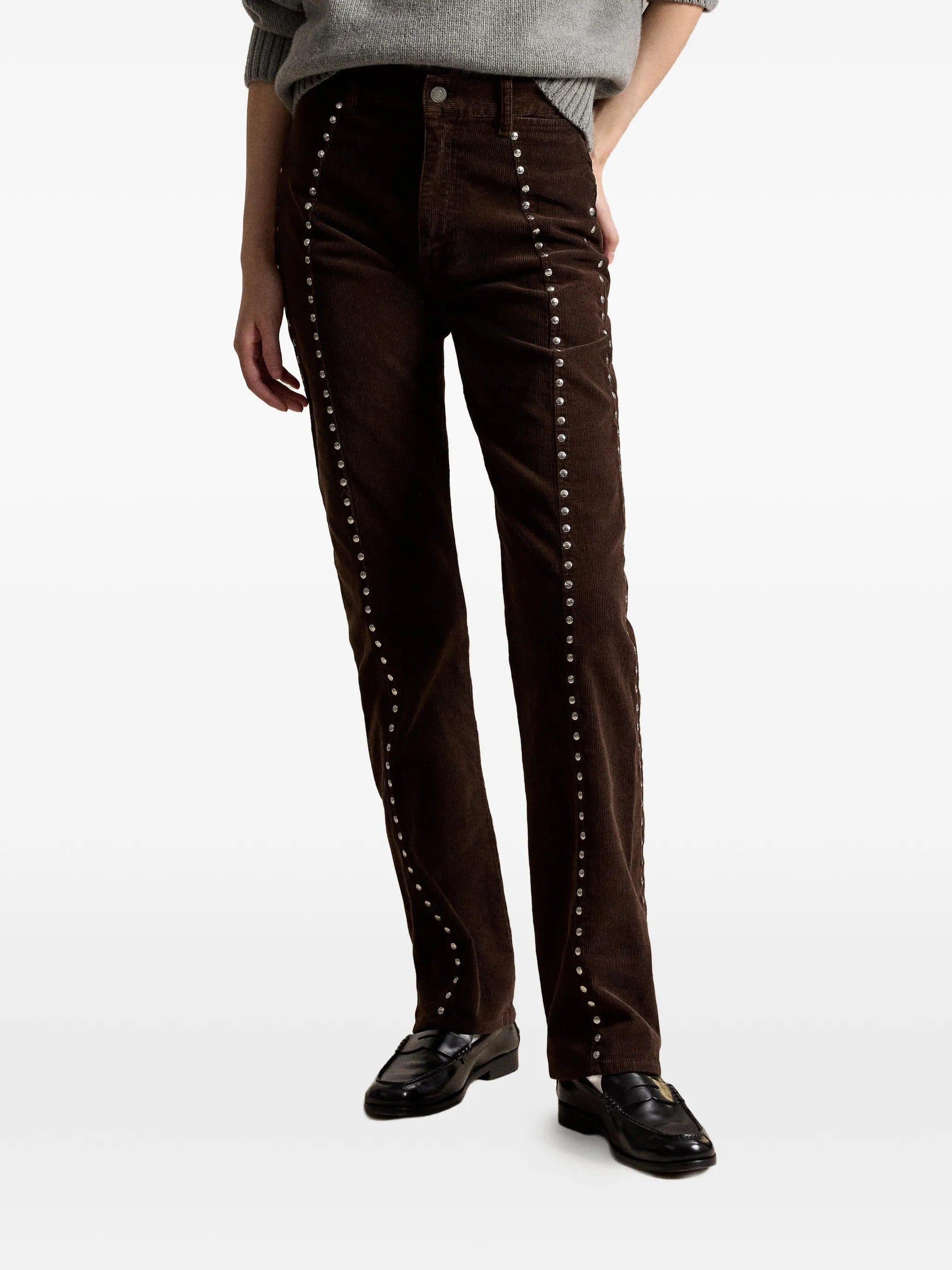 Polo Ralph Lauren stud - embellished corduroy trousers