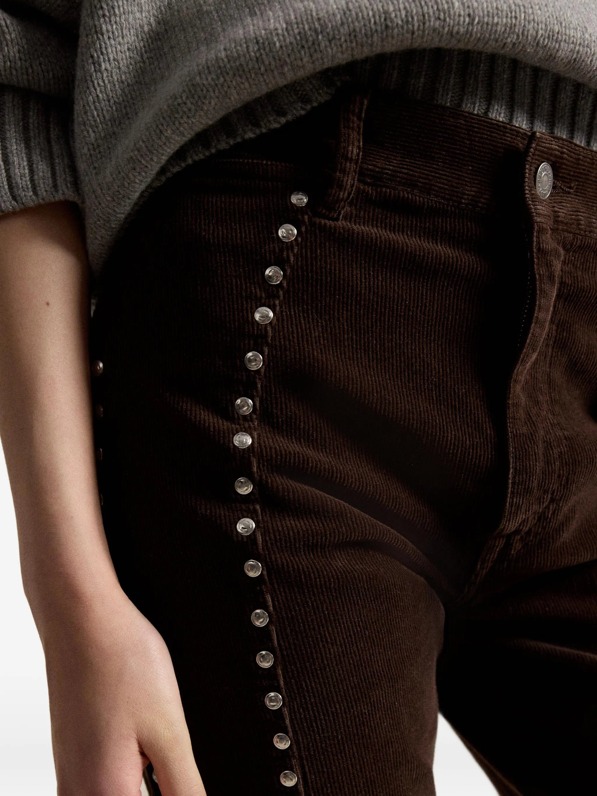 Polo Ralph Lauren stud - embellished corduroy trousers