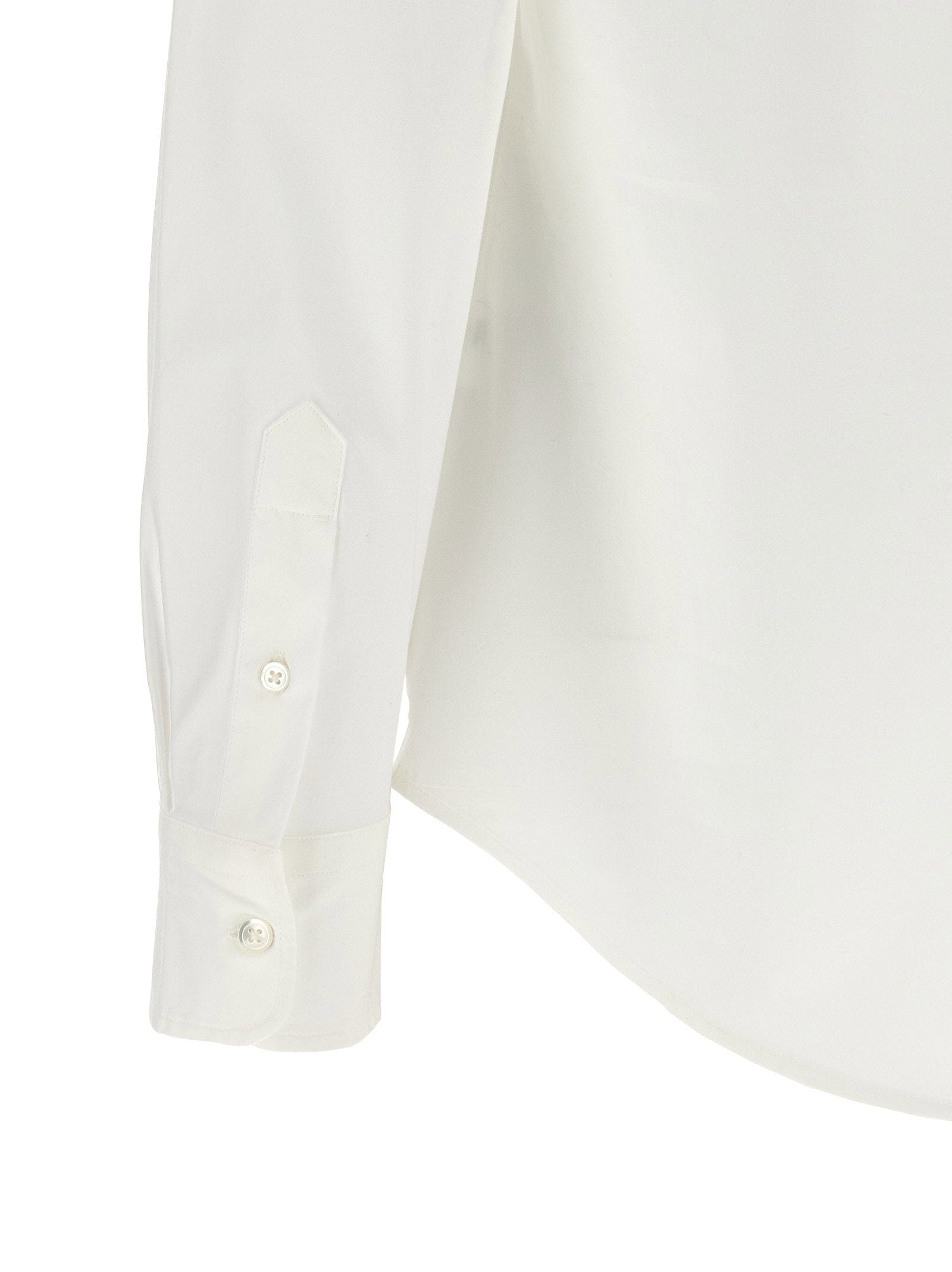 Polo Ralph Lauren Logo - Embroidered Cotton Poplin Shirt — White