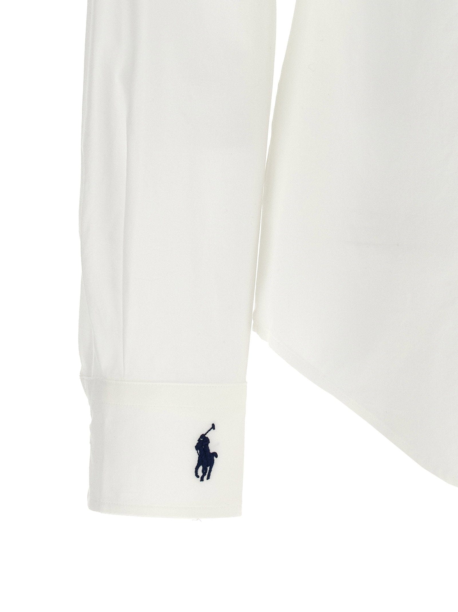 Polo Ralph Lauren Logo - Embroidered Cotton Poplin Shirt — White