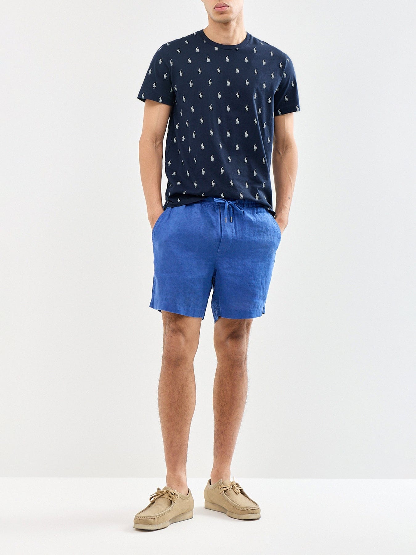 Polo Ralph Lauren Printed Cotton Lounge T - Shirt Navy