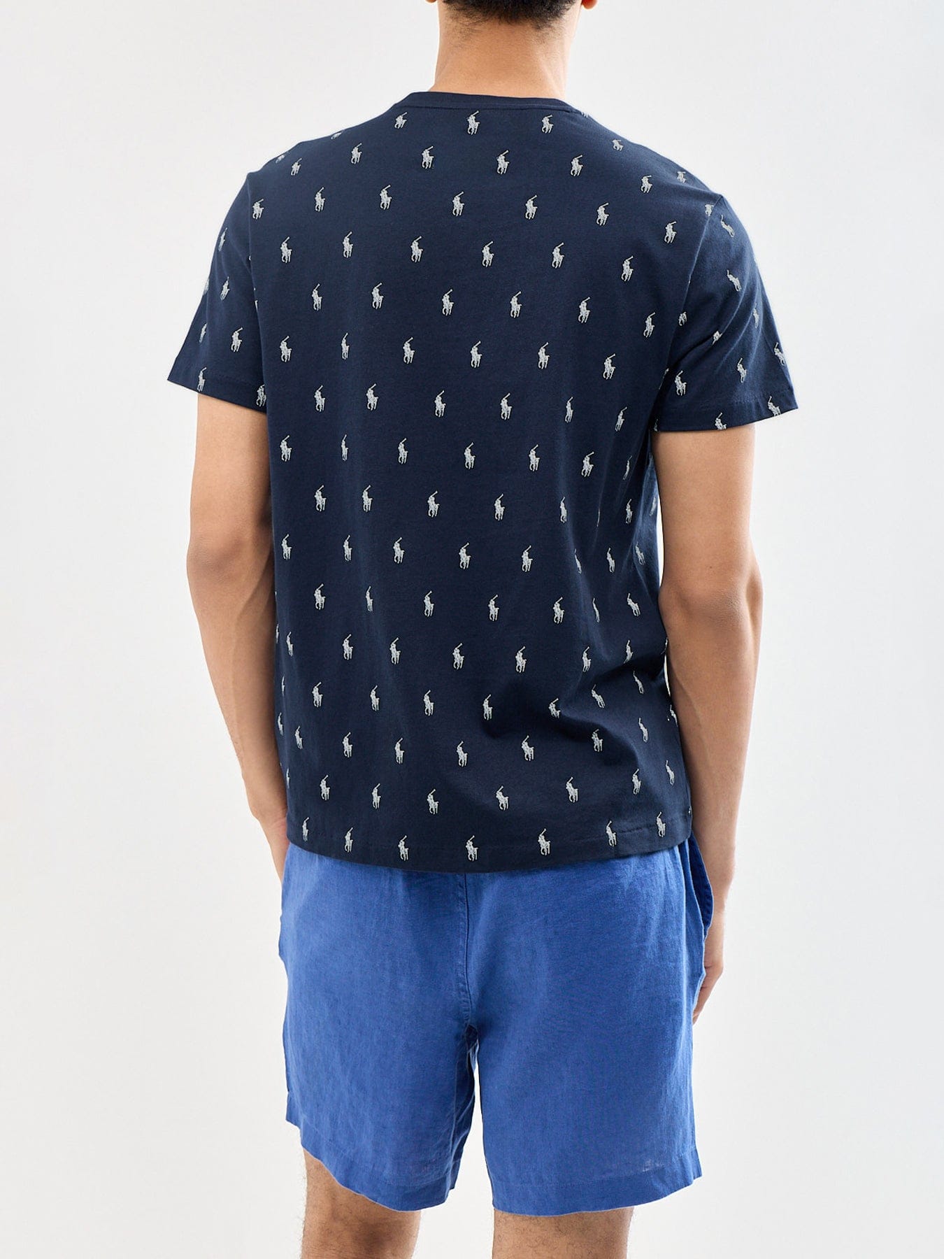 Polo Ralph Lauren Printed Cotton Lounge T - Shirt Navy