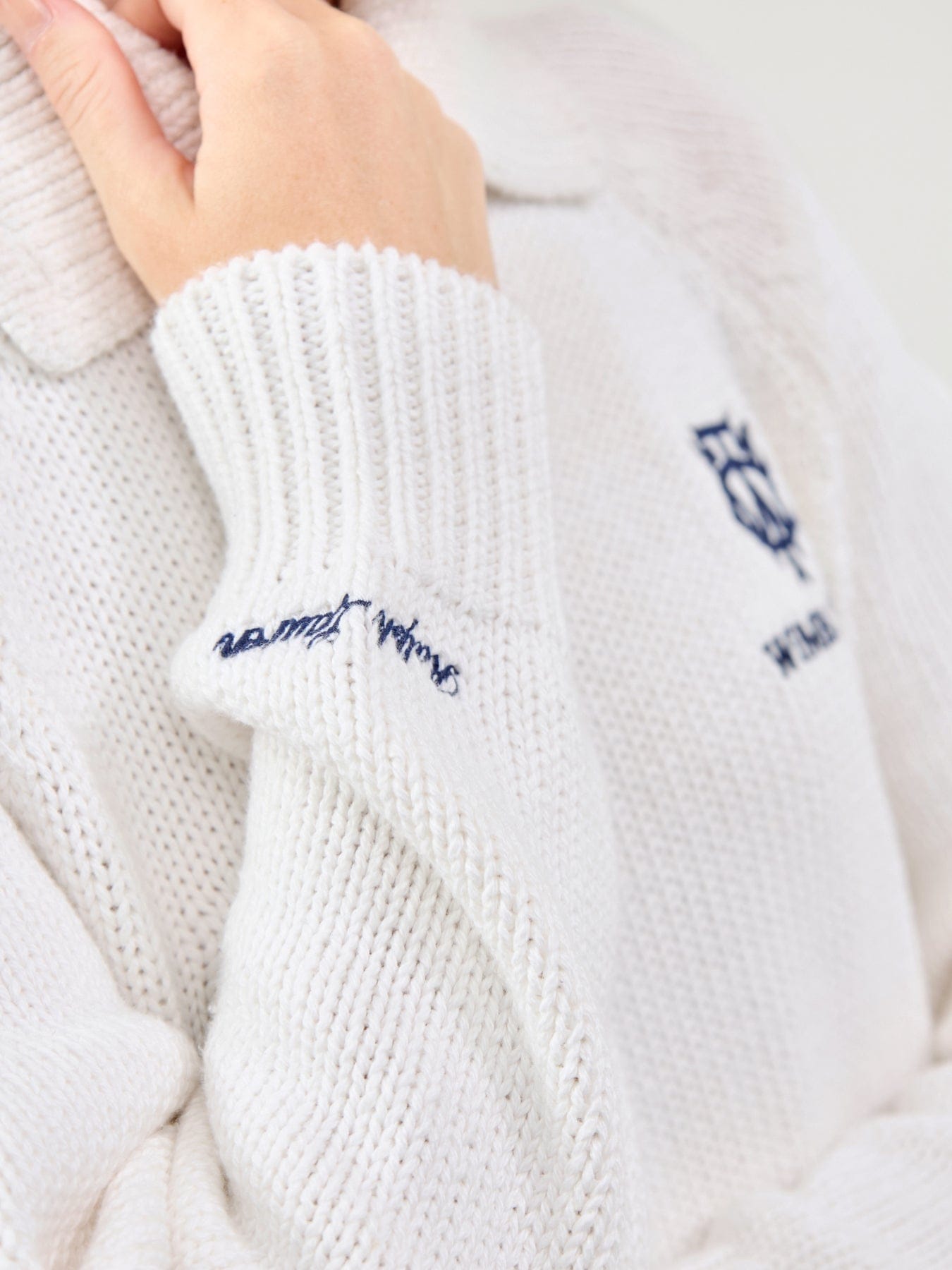 Polo Ralph Lauren Wimbledon Logo Collared Jumper White