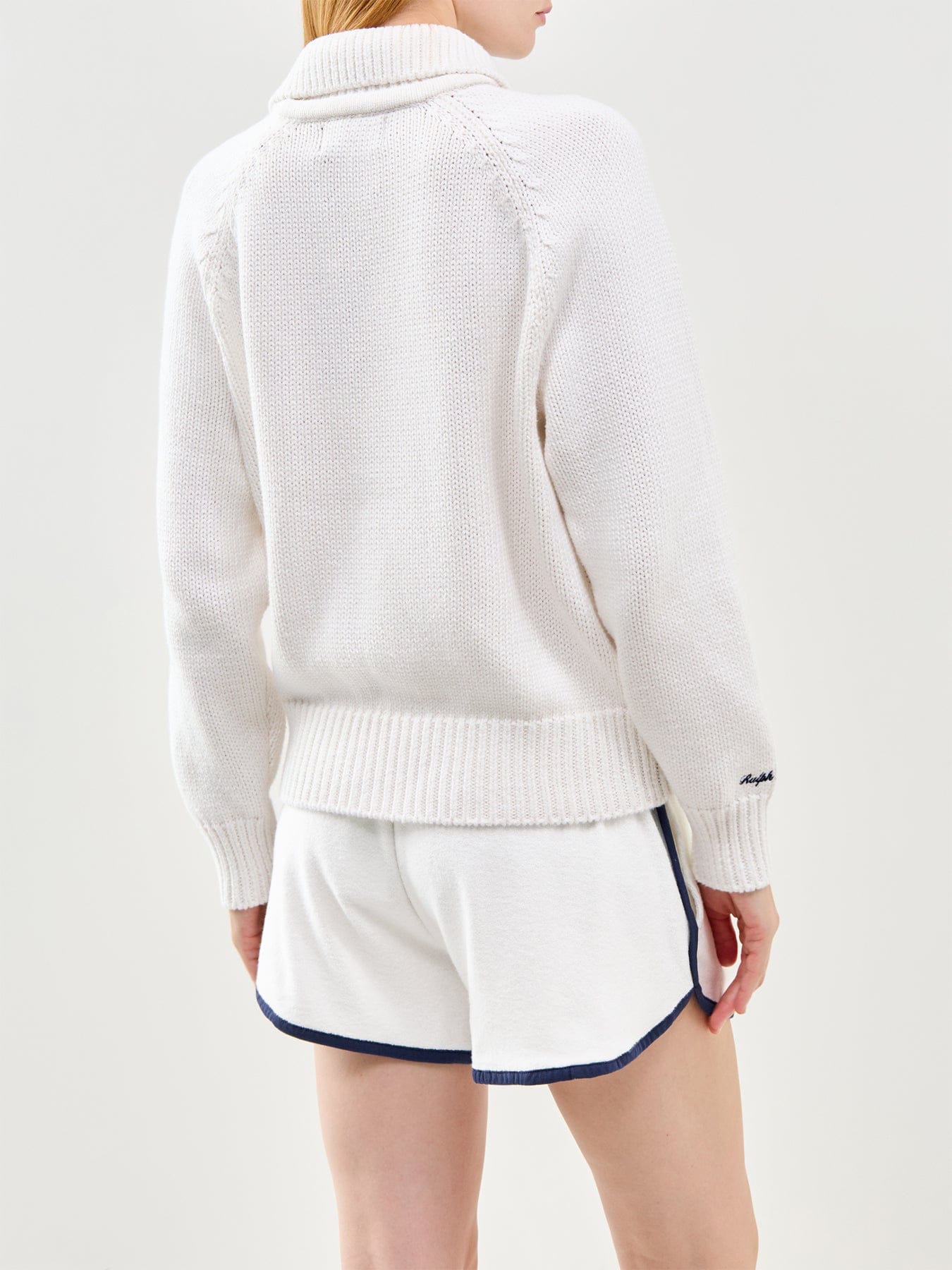 Polo Ralph Lauren Wimbledon Logo Collared Jumper White