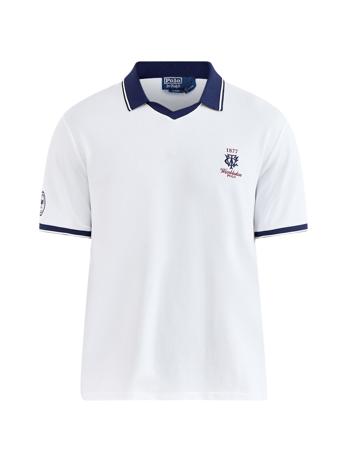 Polo Ralph Lauren Wimbledon Open Neck Polo Shirt White