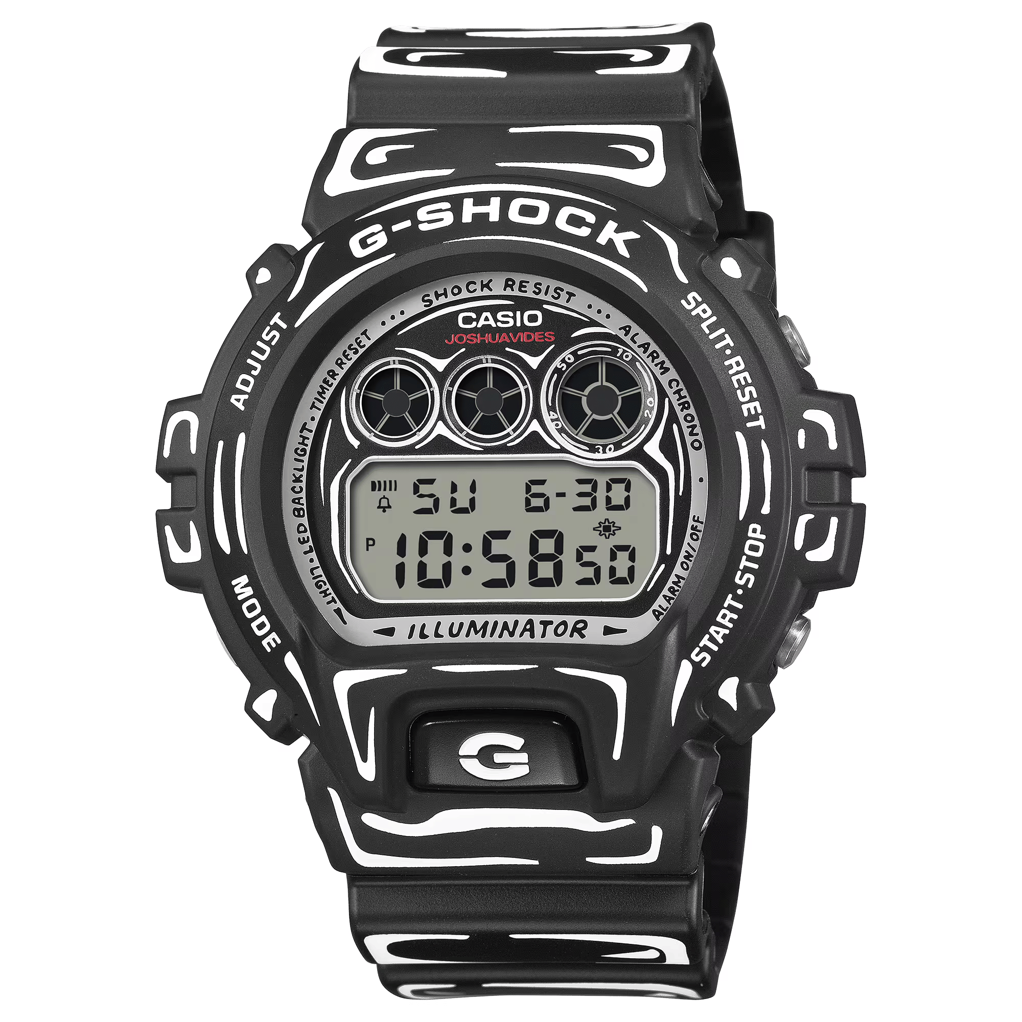 Casio Joshua Vides G - Shock DW6900JV - 1 Black/White