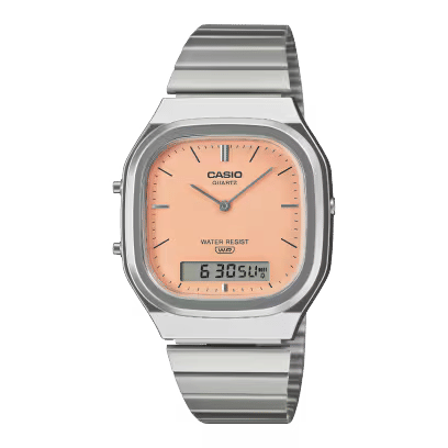 Casio Vintage AQ - 240E - 4A – Silver/Peach Analog - Digital