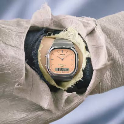 Casio Vintage AQ - 240E - 4A – Silver/Peach Analog - Digital