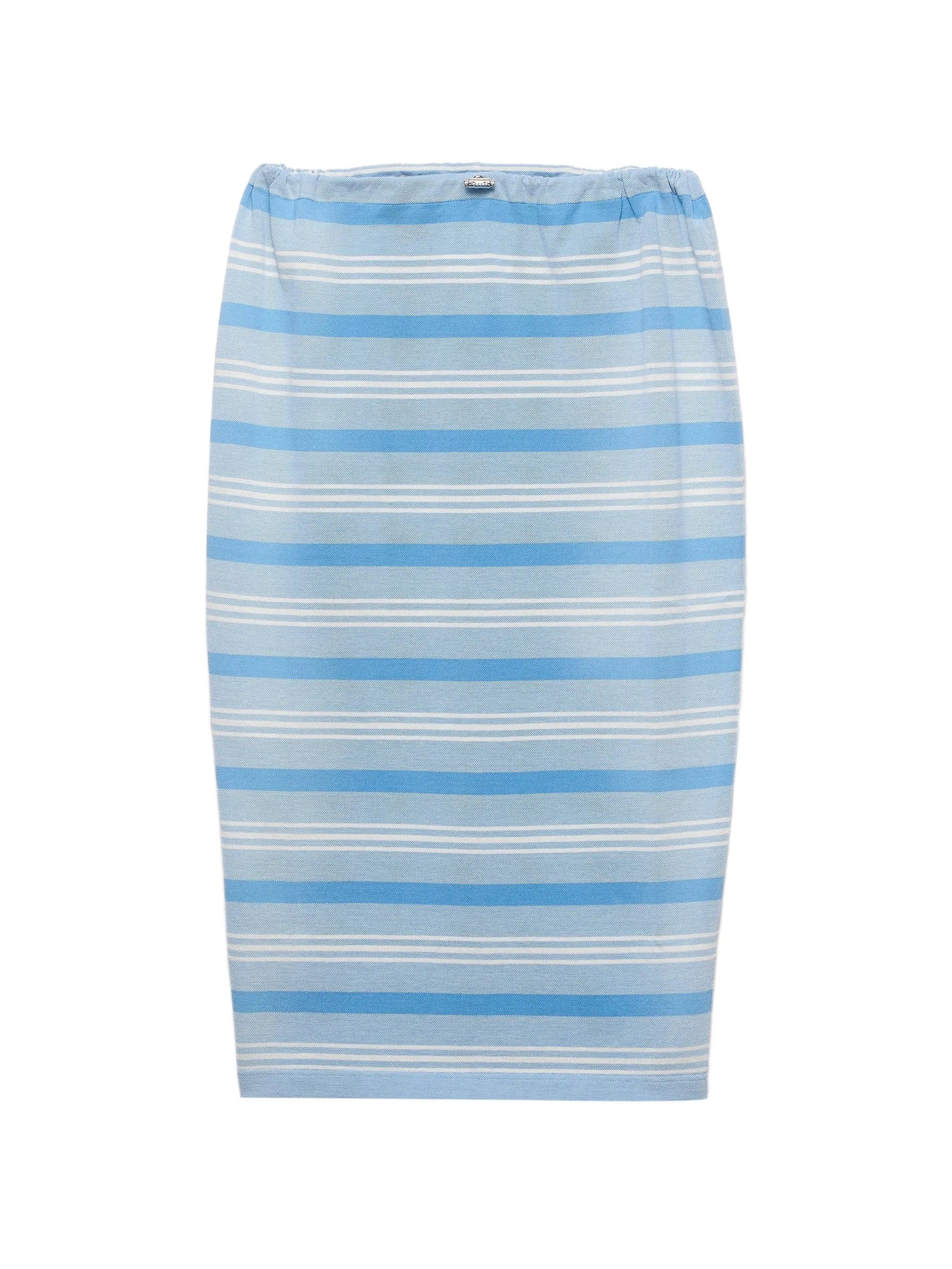 Prada Bayadere print piqué skirt