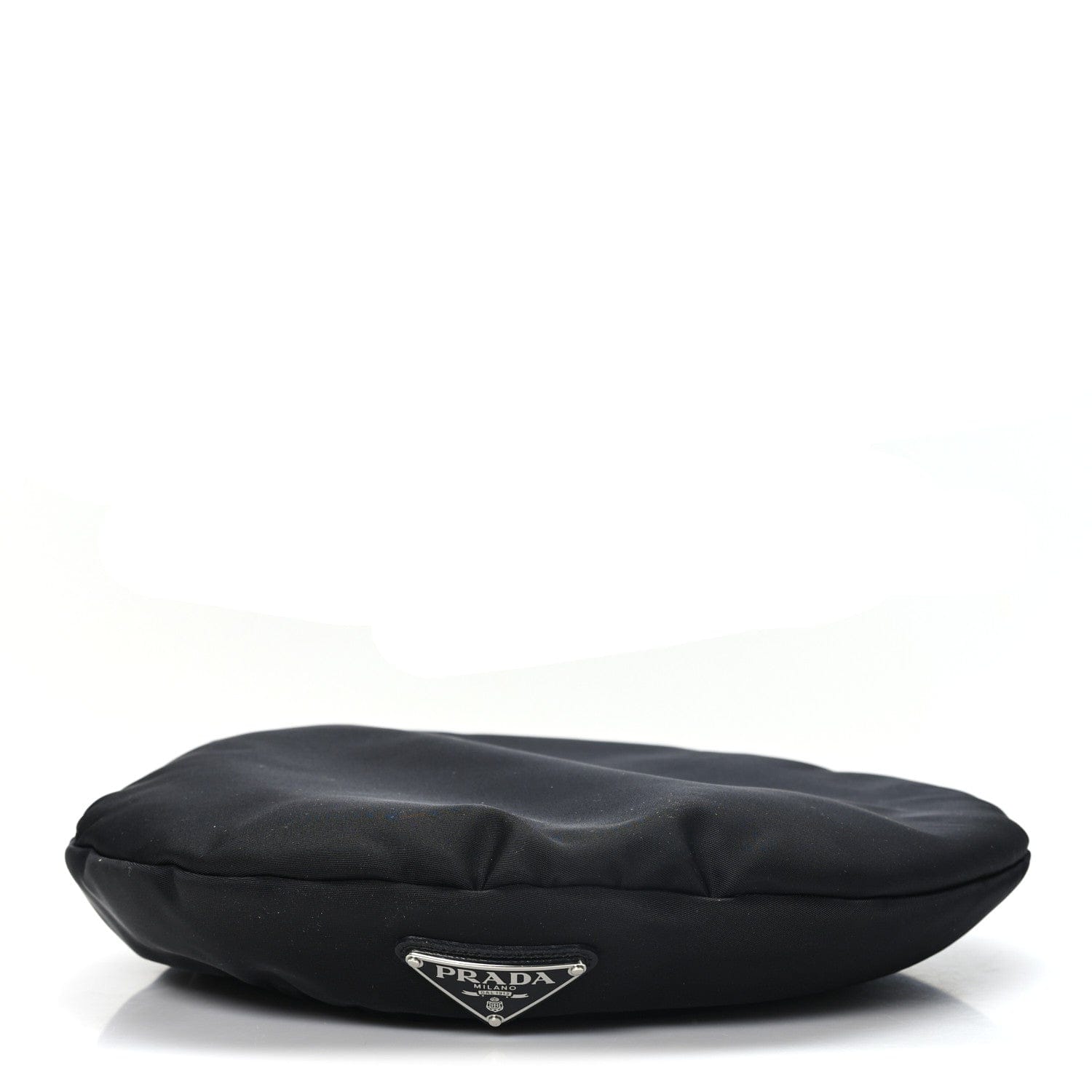 Prada Re - Nylon Metal Triangle Logo Beret L Black