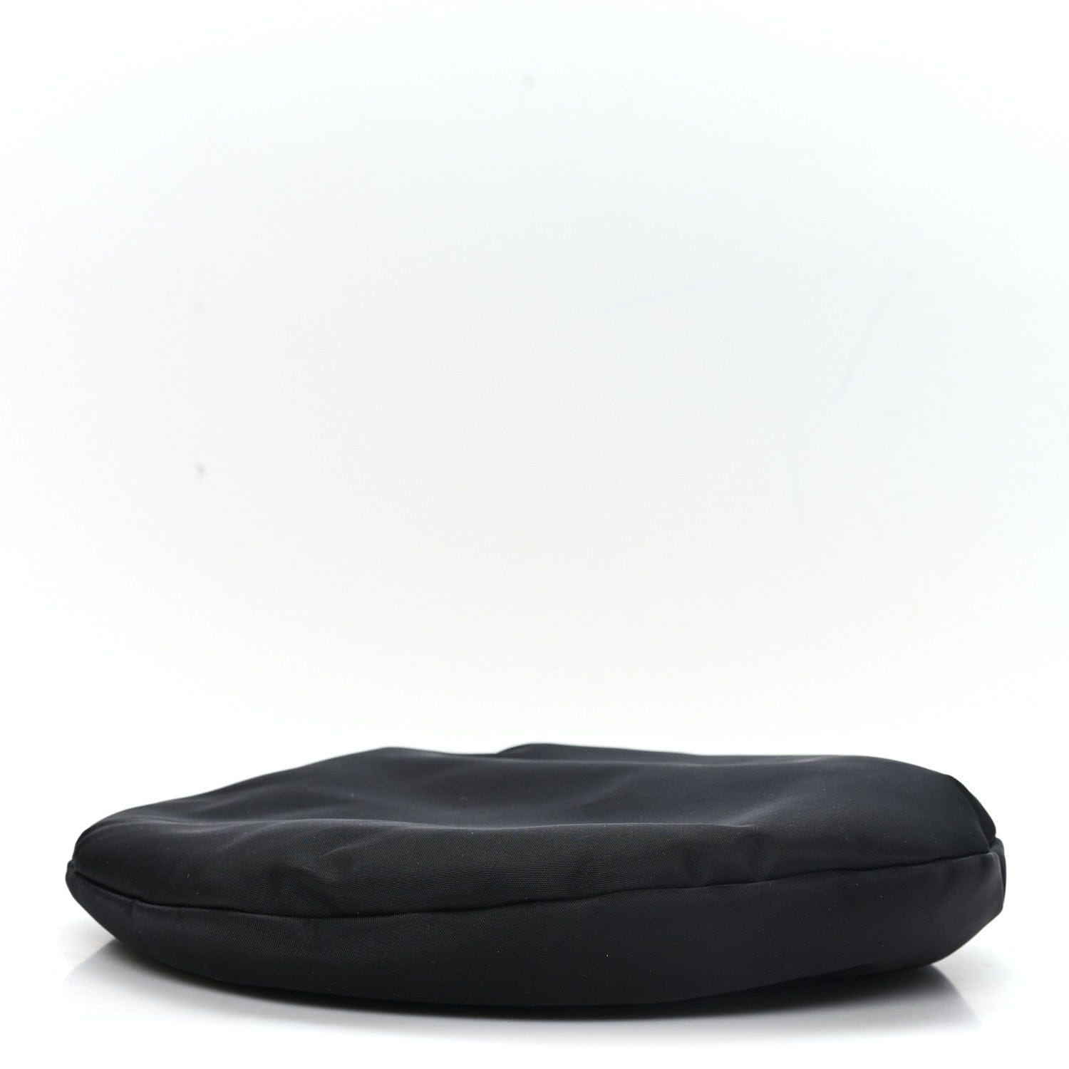 Prada Re - Nylon Metal Triangle Logo Beret L Black