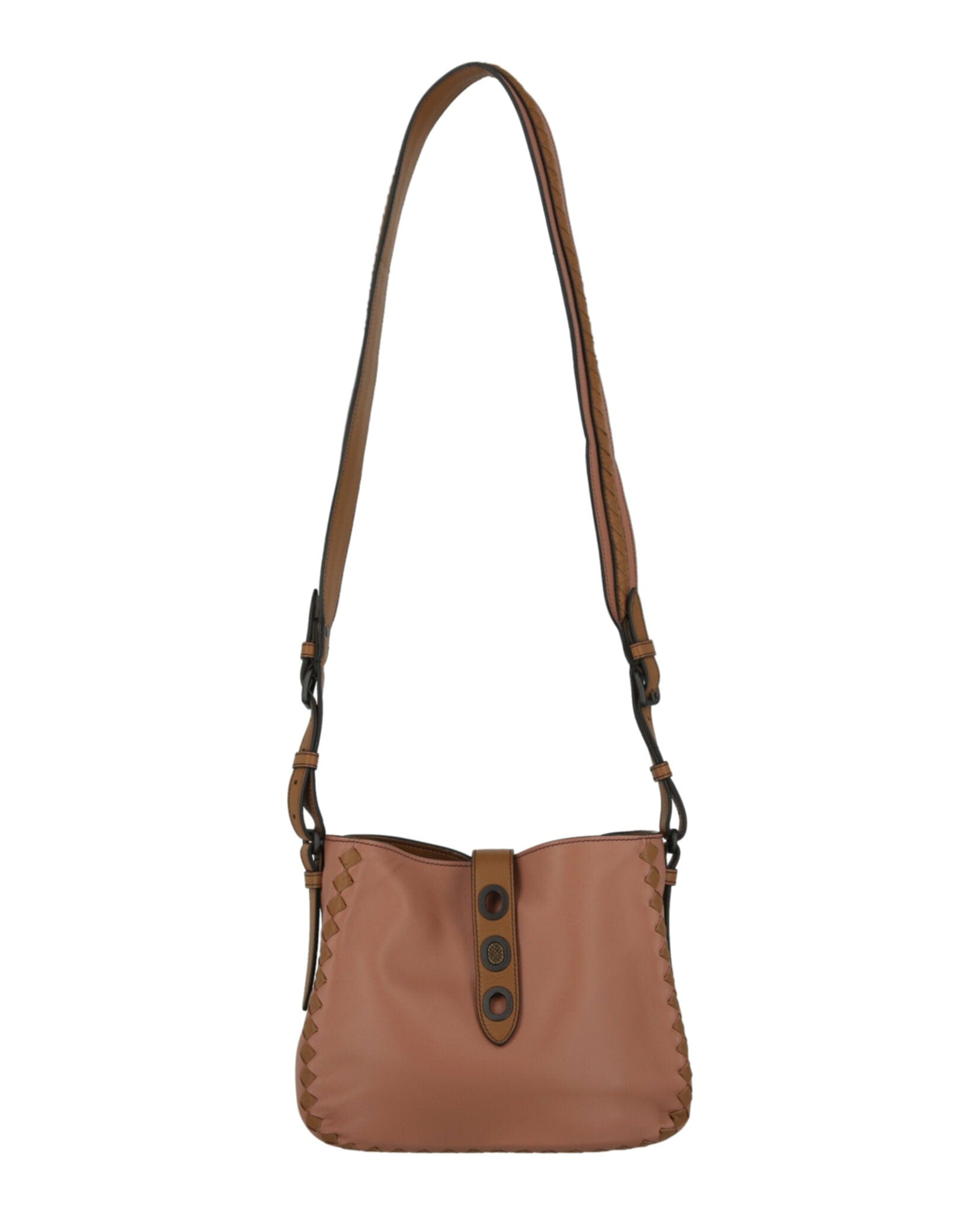 Bottega Veneta Womens Two - Tone Leather Shoulder Bag