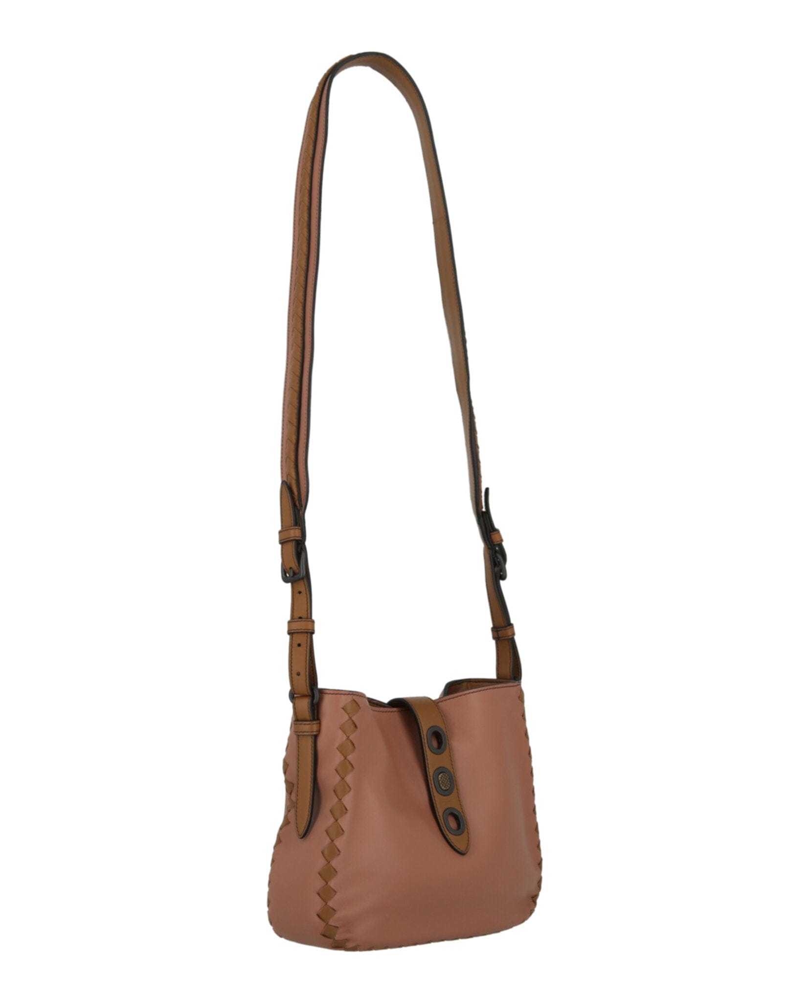 Bottega Veneta Womens Two - Tone Leather Shoulder Bag