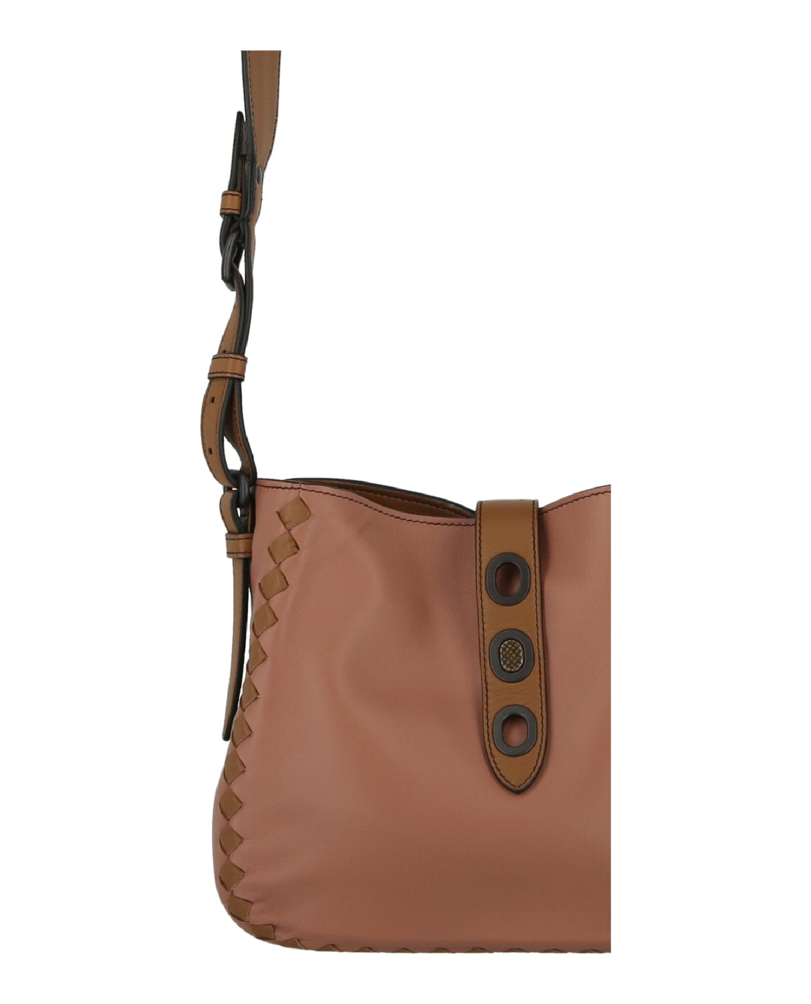 Bottega Veneta Womens Two - Tone Leather Shoulder Bag