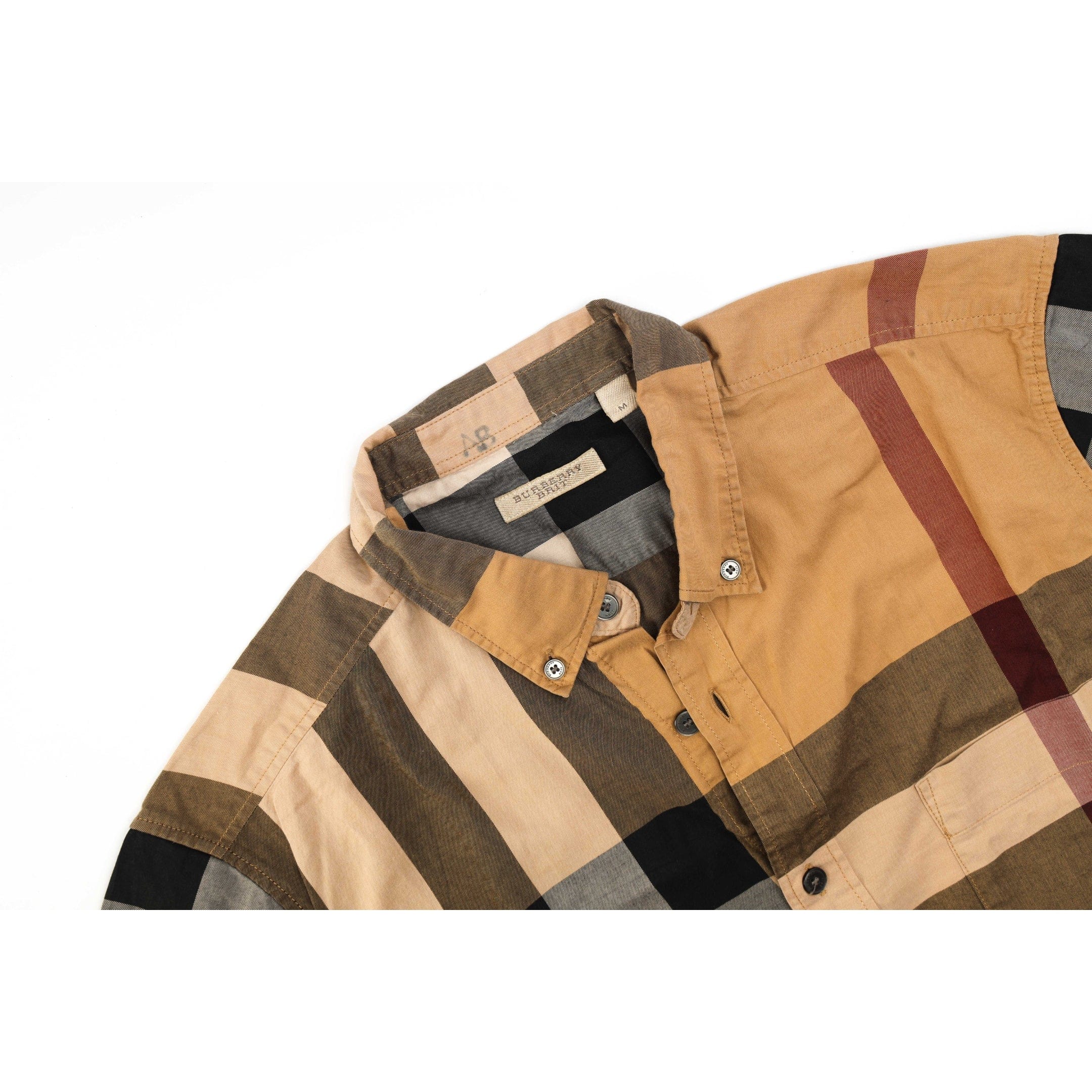 Burberry Beige Check Cotton Shirt