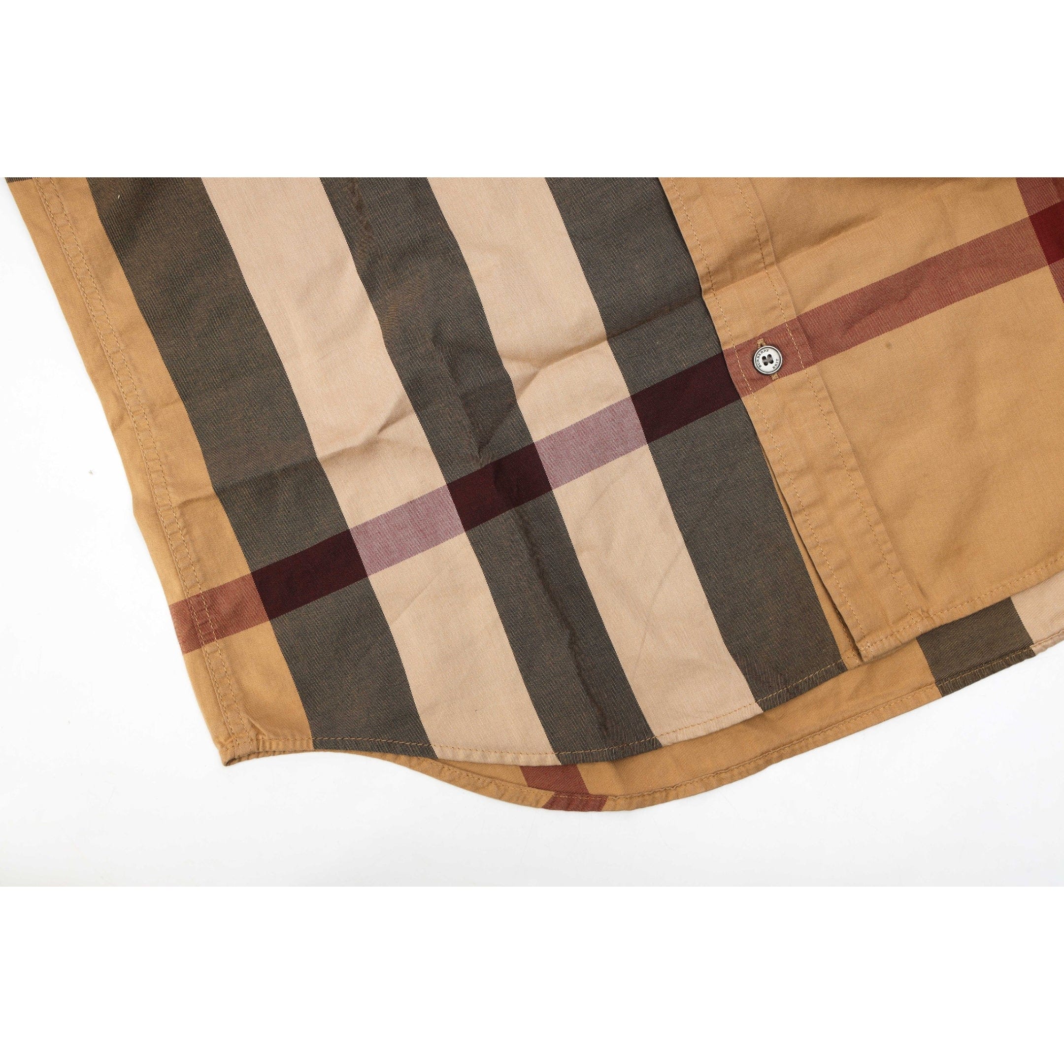 Burberry Beige Check Cotton Shirt