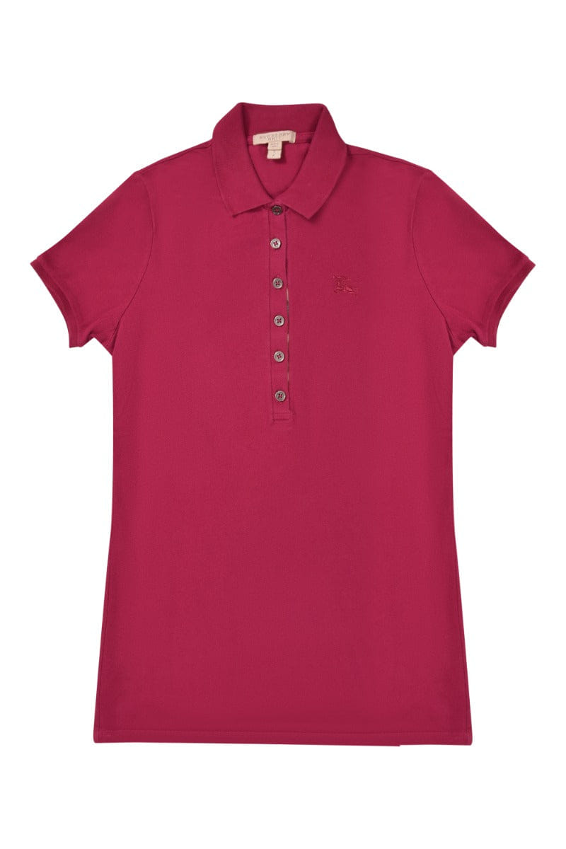Burberry Pink Cotton Pique Polo T-Shirt