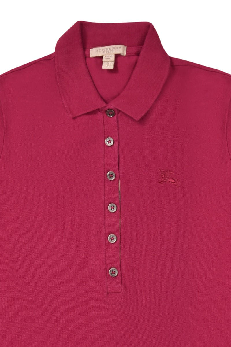 Burberry Pink Cotton Pique Polo T-Shirt