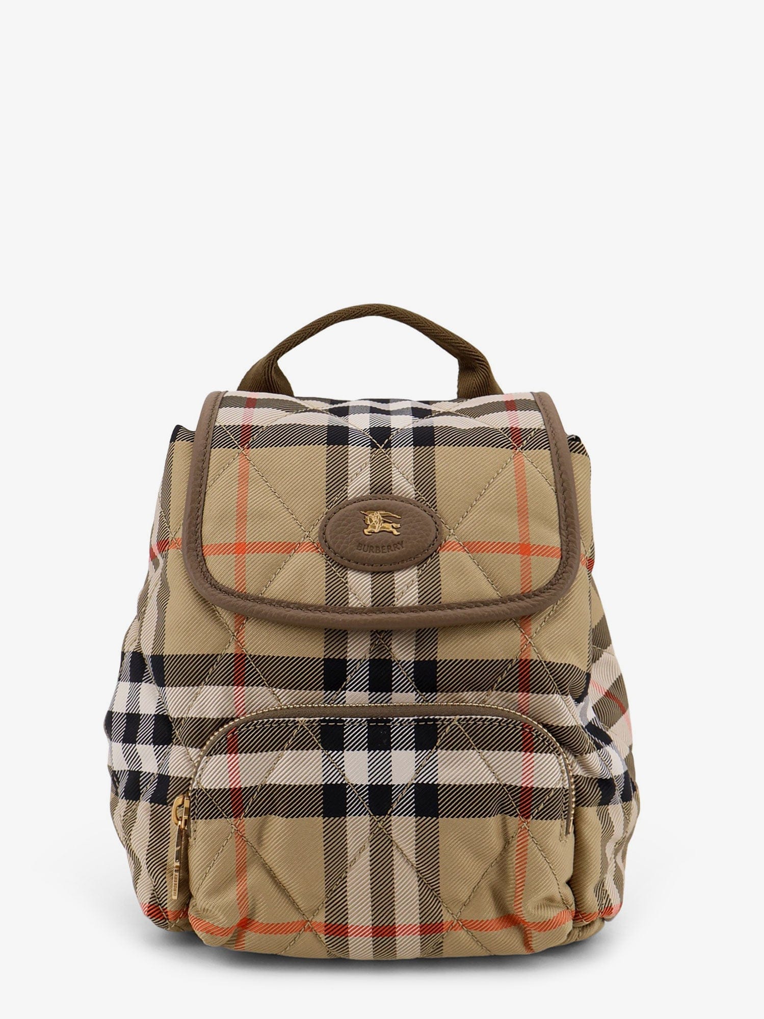 Burberry Horseshoe nylon backpack with check pattern