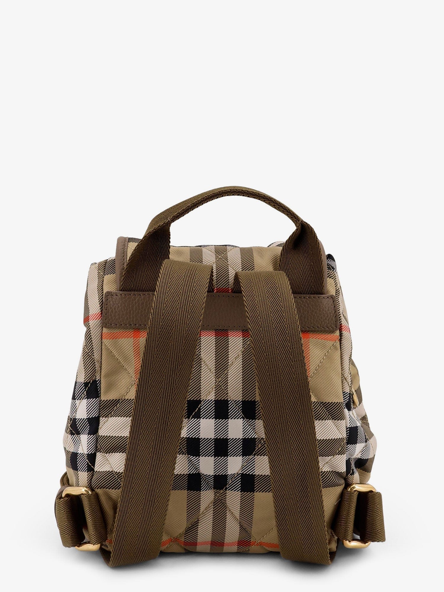 Burberry Horseshoe nylon backpack with check pattern