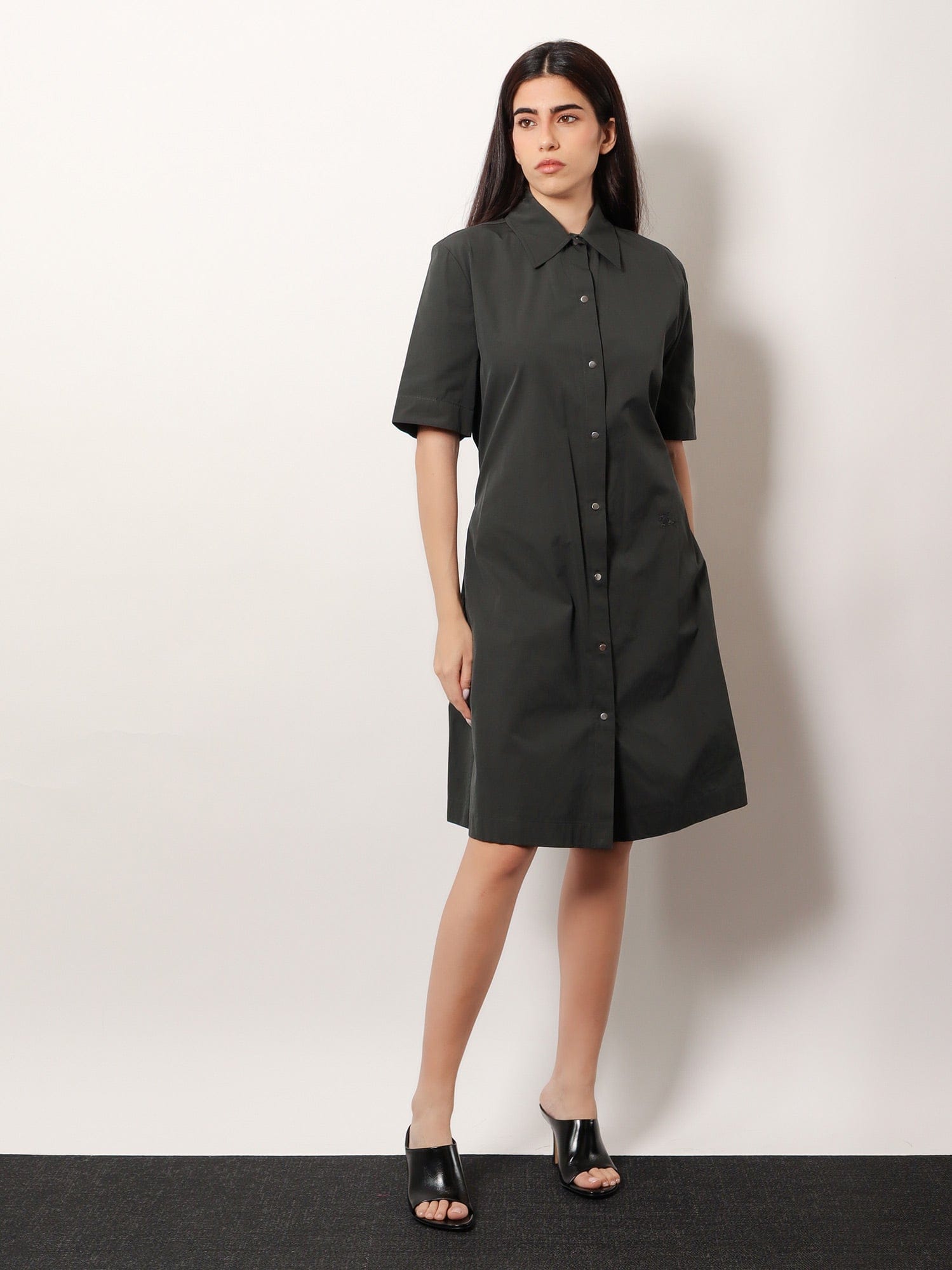 Burberry Cotton blend dress with ekd embroidery