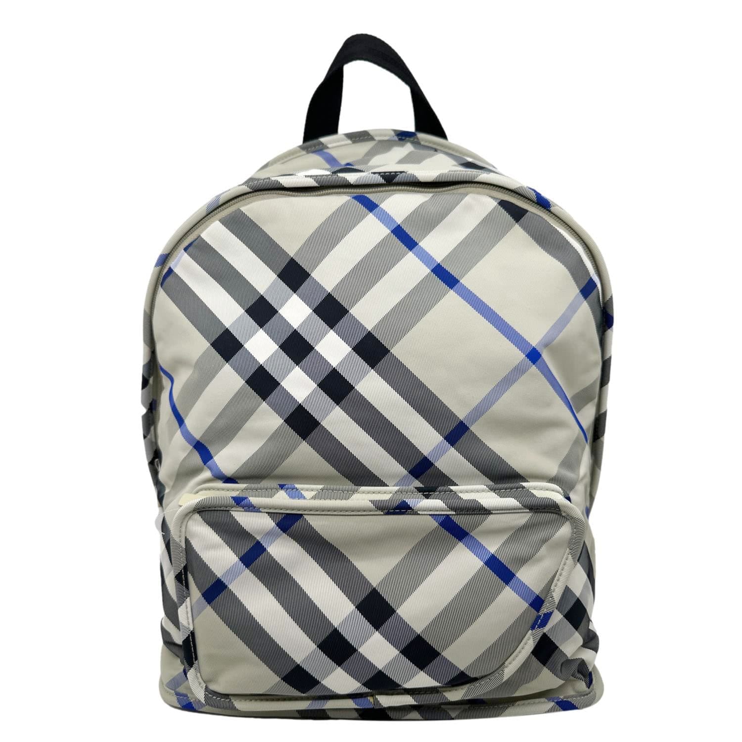 BURBERRY Shield Check Nylon Backpack Grey