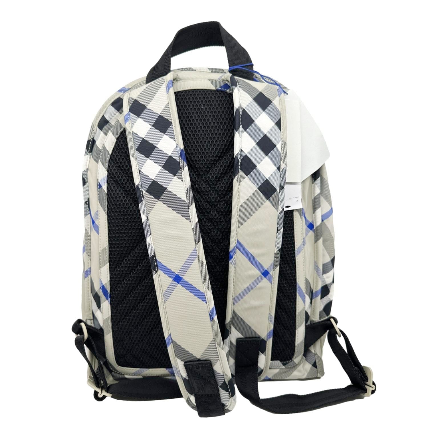 BURBERRY Shield Check Nylon Backpack Grey
