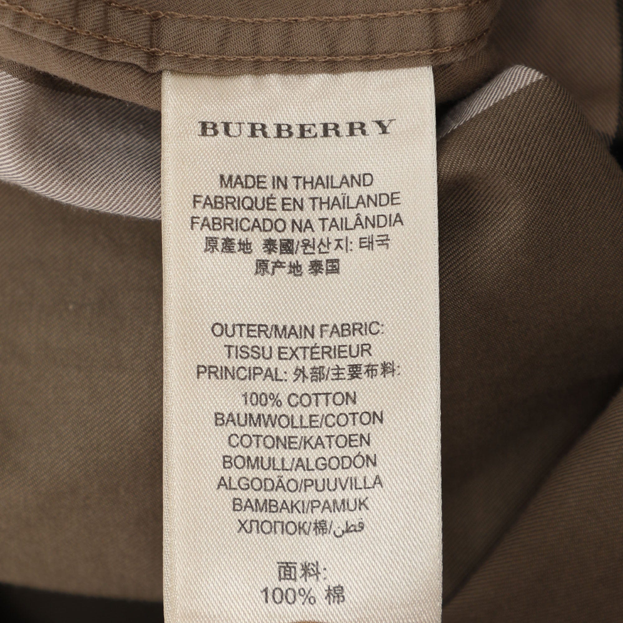 Burberry Brit Beige/khaki Checked Cotton Long Sleeve Shirt