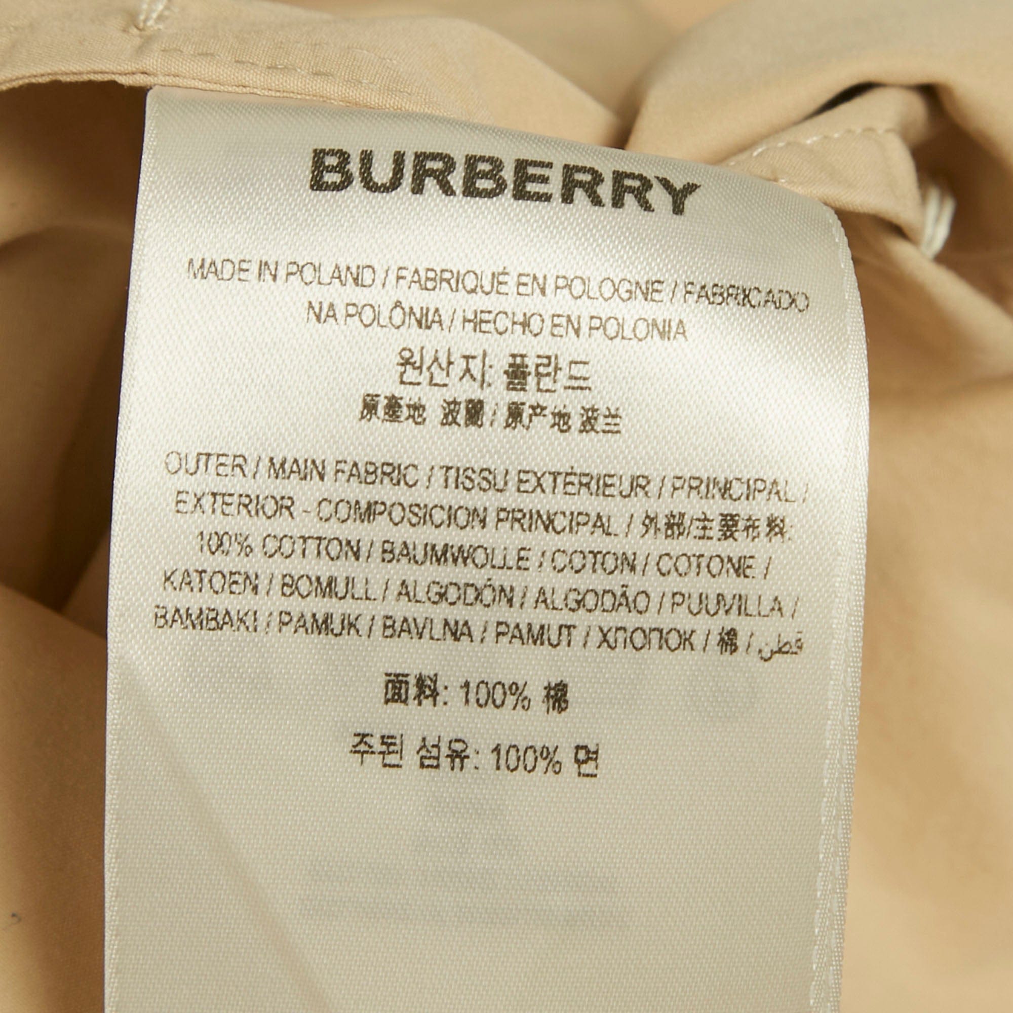 Burberry Beige Cotton Monogram Embroidered Cotton Abbie Mini Dress