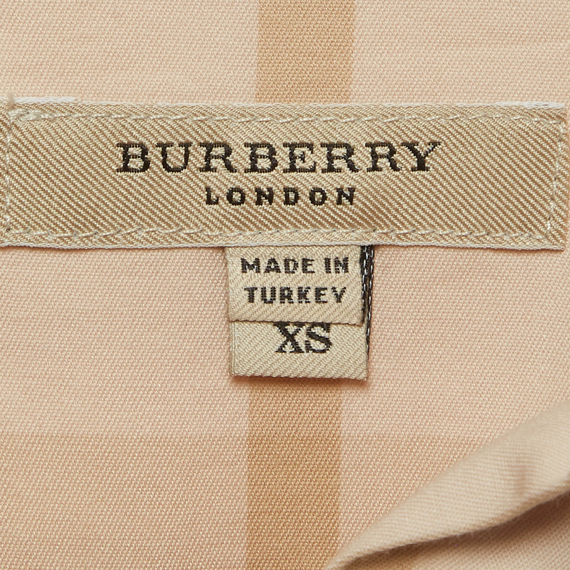 Burberry Beige Nova Check Cotton Button Up Shirt
